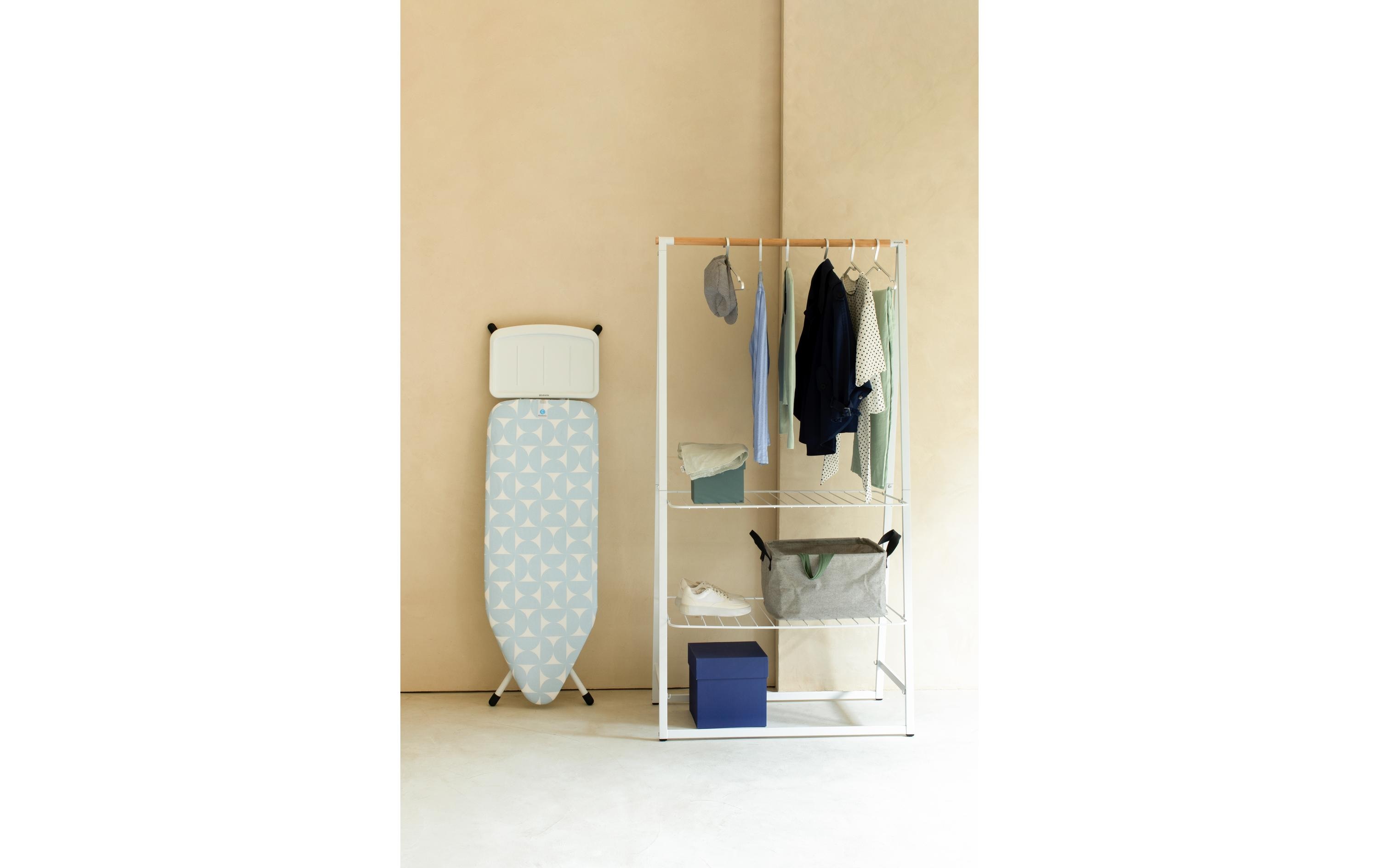 Brabantia Bügeltisch mit Dampfstationsablage Fresh Breeze 124 x 38 cm