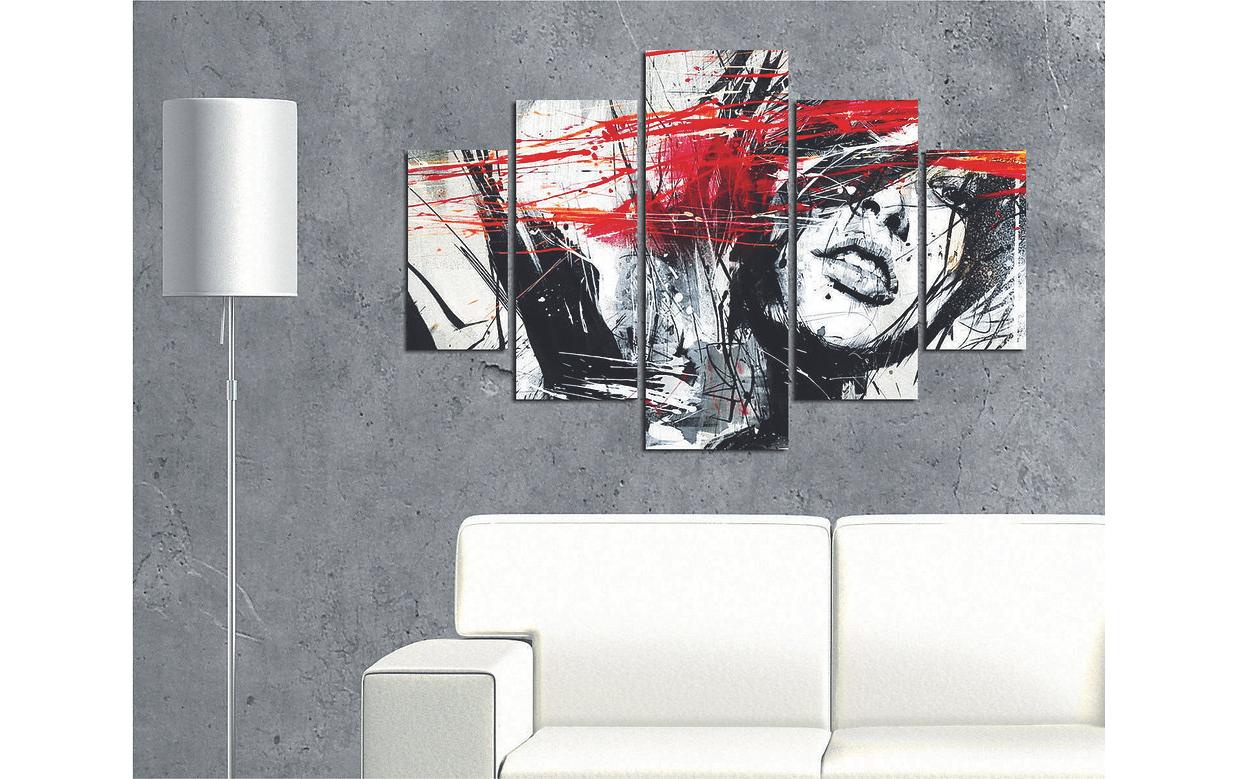 Wallxpert Bild Woman 5-teilig, 92 x 56 cm