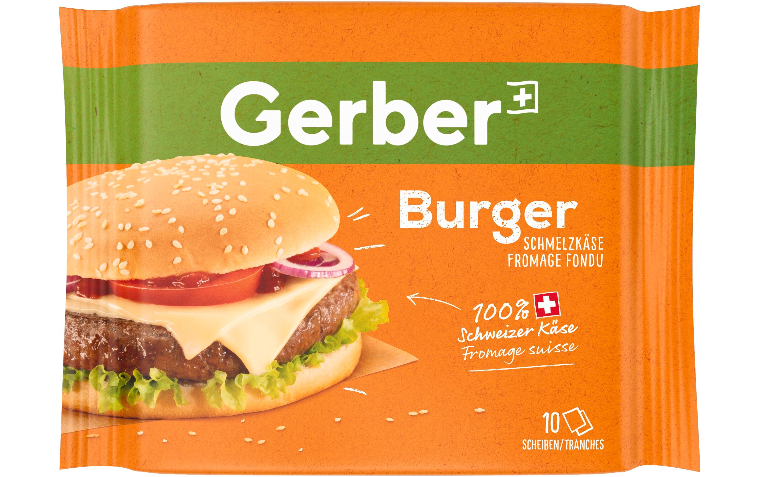 Gerber Schmelzkäse Burger Scheiben 200 g Gerber Schmelzkäse Burger Scheiben 200 g