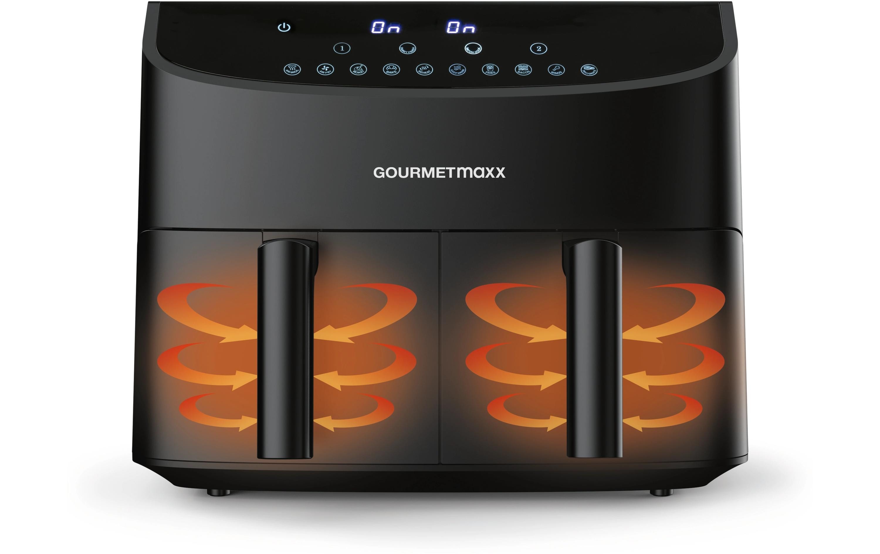 GOURMETmaxx Heissluft-Fritteuse 6 kg, Schwarz