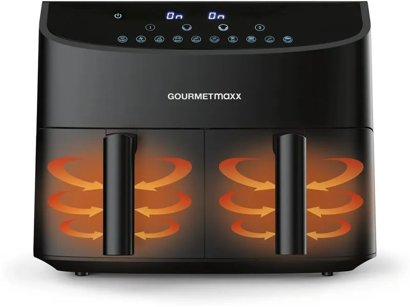GOURMETmaxx Heissluft-Fritteuse 6 kg, Schwarz GOURMETmaxx Heissluft-Fritteuse 6 kg, Schwarz