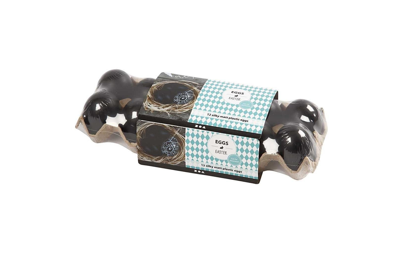 Creativ Company Ostereier 12 Stück, Schwarz