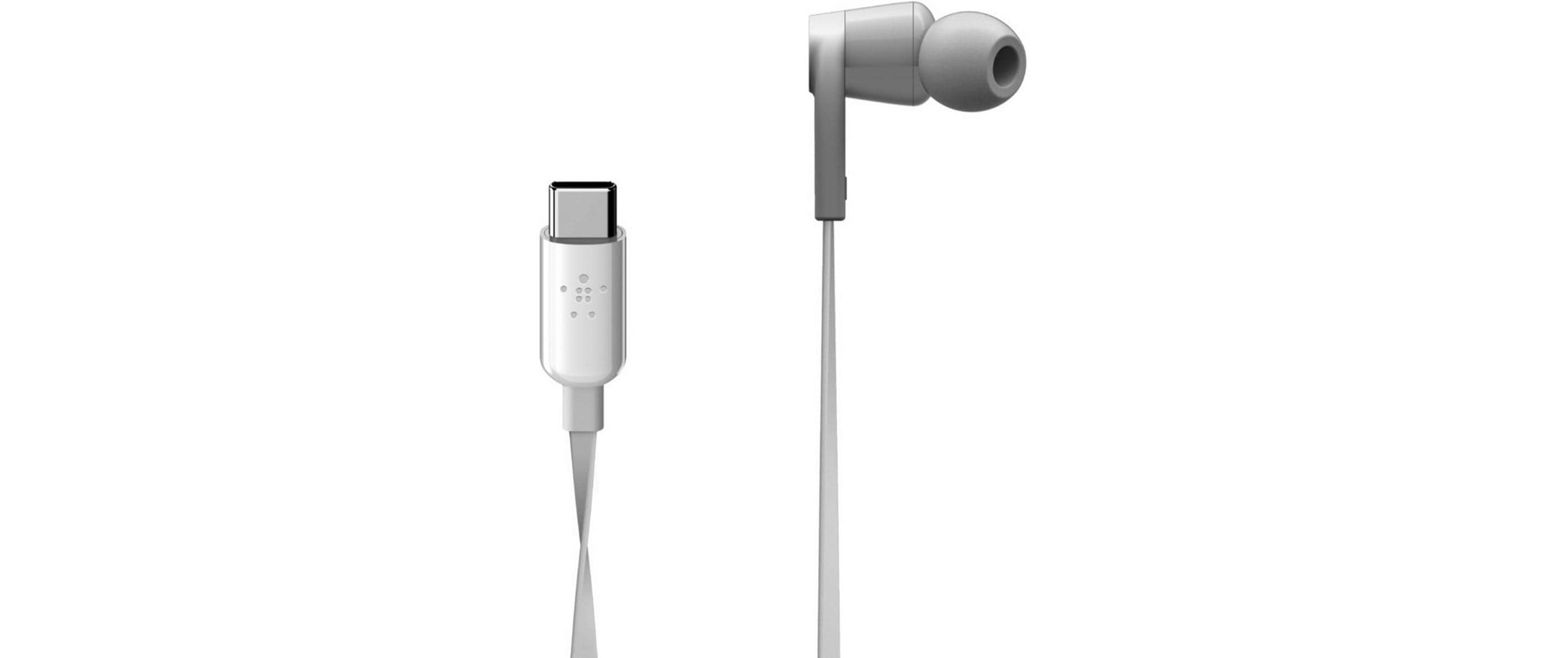 Belkin In-Ear-Kopfhörer Rockstar USB-C Anschluss Weiss