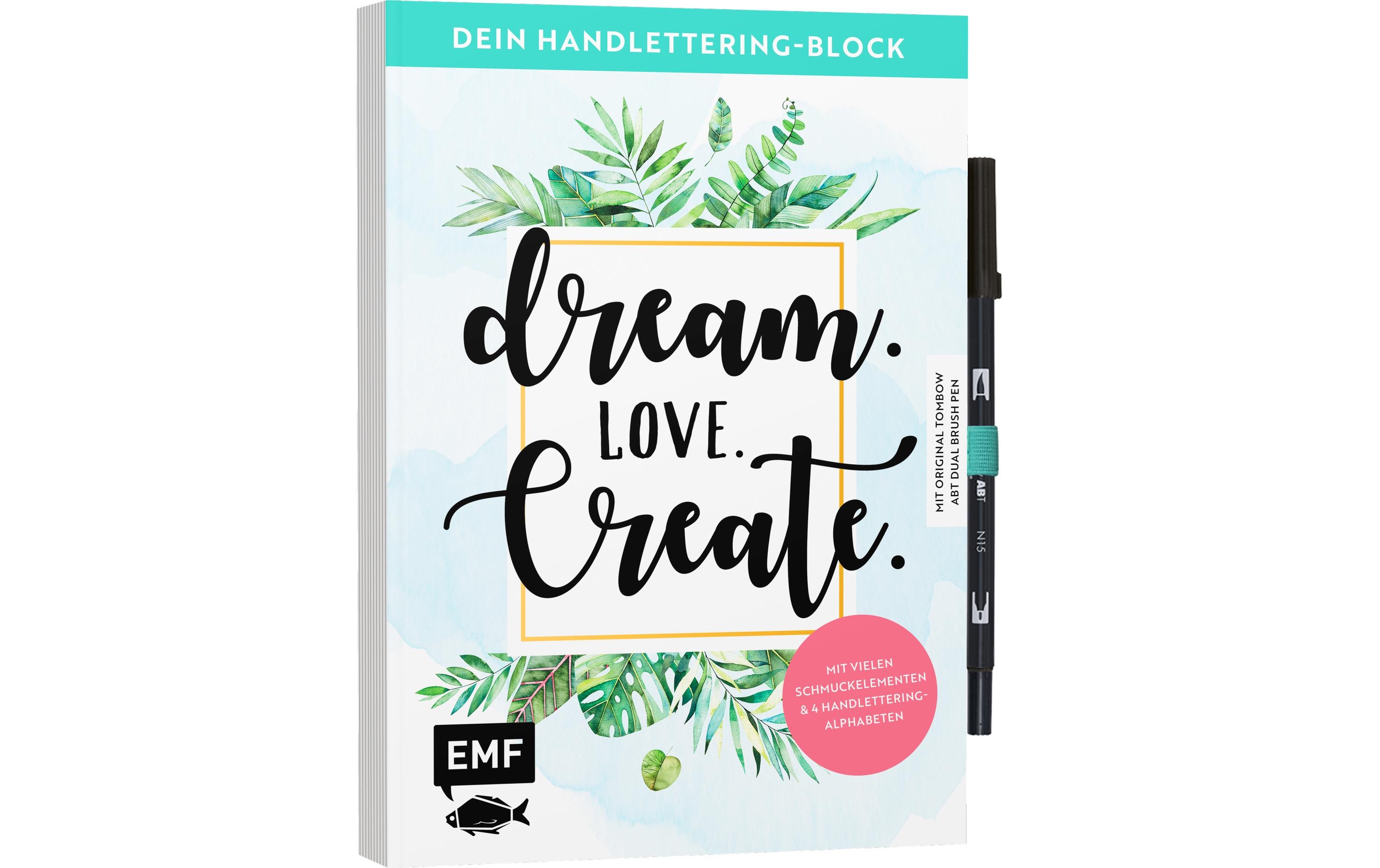 EMF Handbuch Handlettering Dream Love Create Seiten