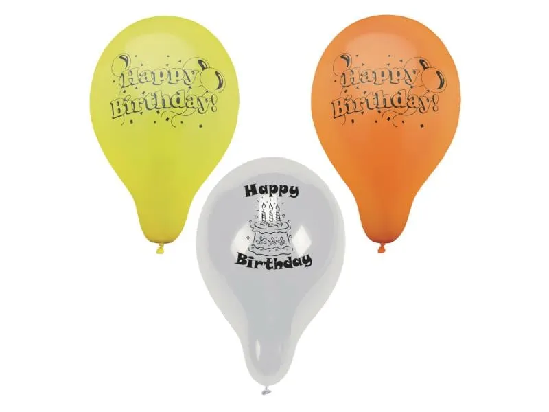 Papstar Luftballon Happy Birthday Mehrfarbig, 10 Stück Papstar Luftballon Happy Birthday Mehrfarbig, 10 Stück