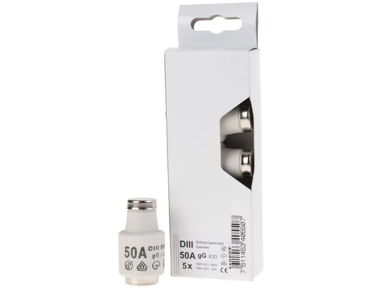 Elektromaterial Sicherungseinsatz DIII 50A Elektromaterial Sicherungseinsatz DIII 50A