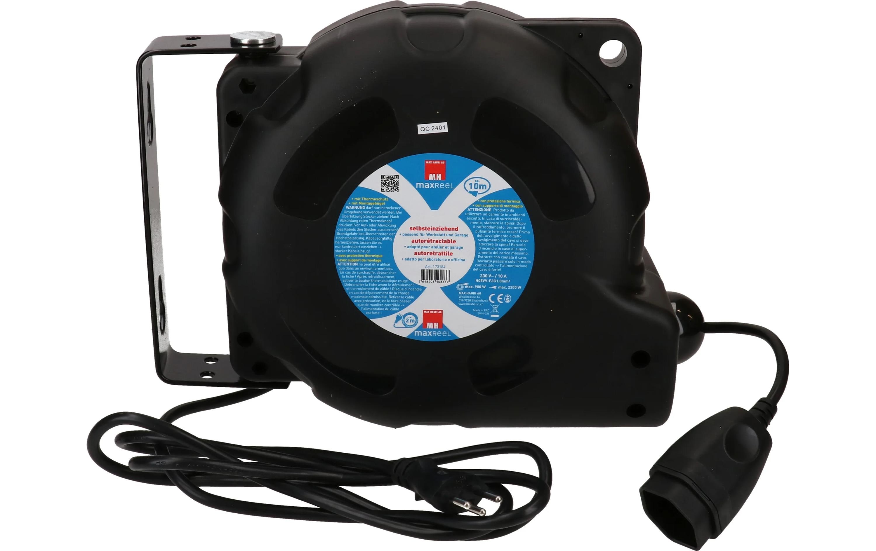 Max Hauri Kabelrolle 10 m, Schwarz Max Hauri Kabelrolle 10 m, Schwarz