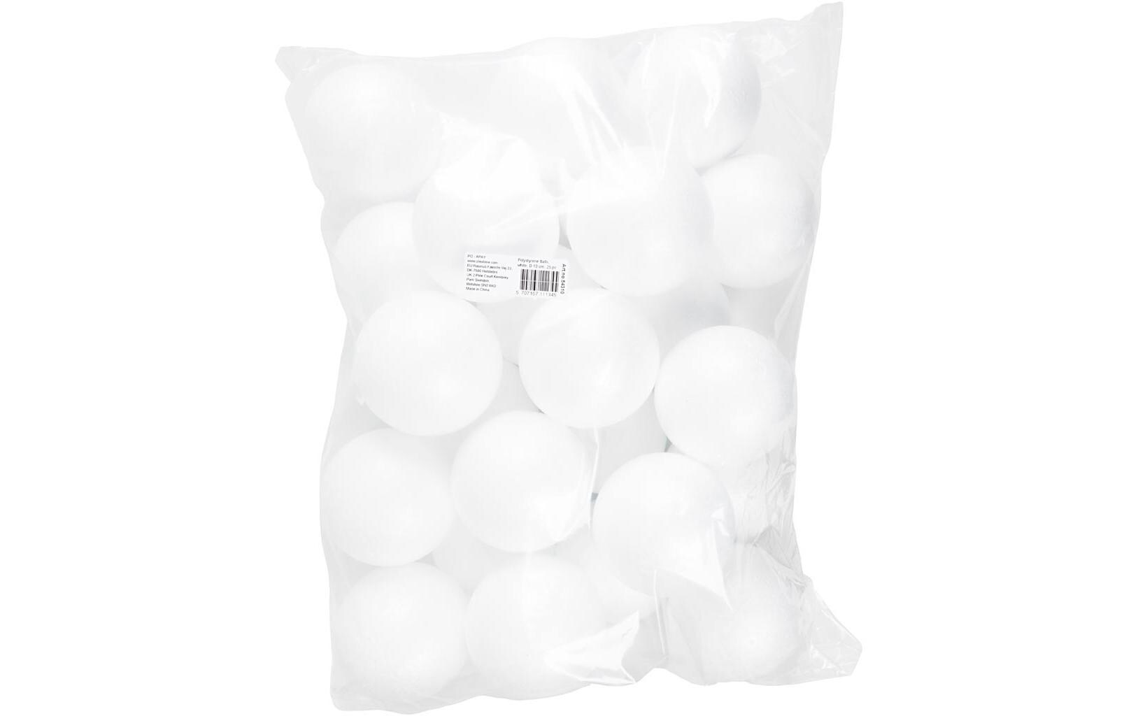 Creativ Company Styropor-Kugeln 10 cm, Weiss, 25 Stück