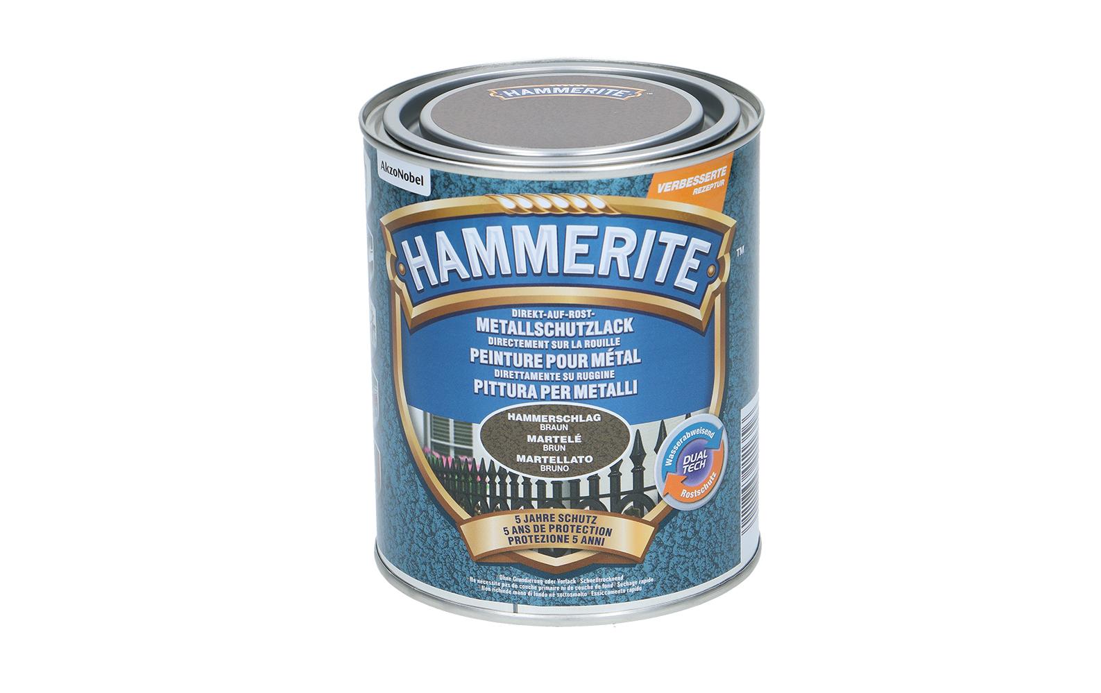 Hammerite Metall-Schutzlack HS Braun, 750 ml
