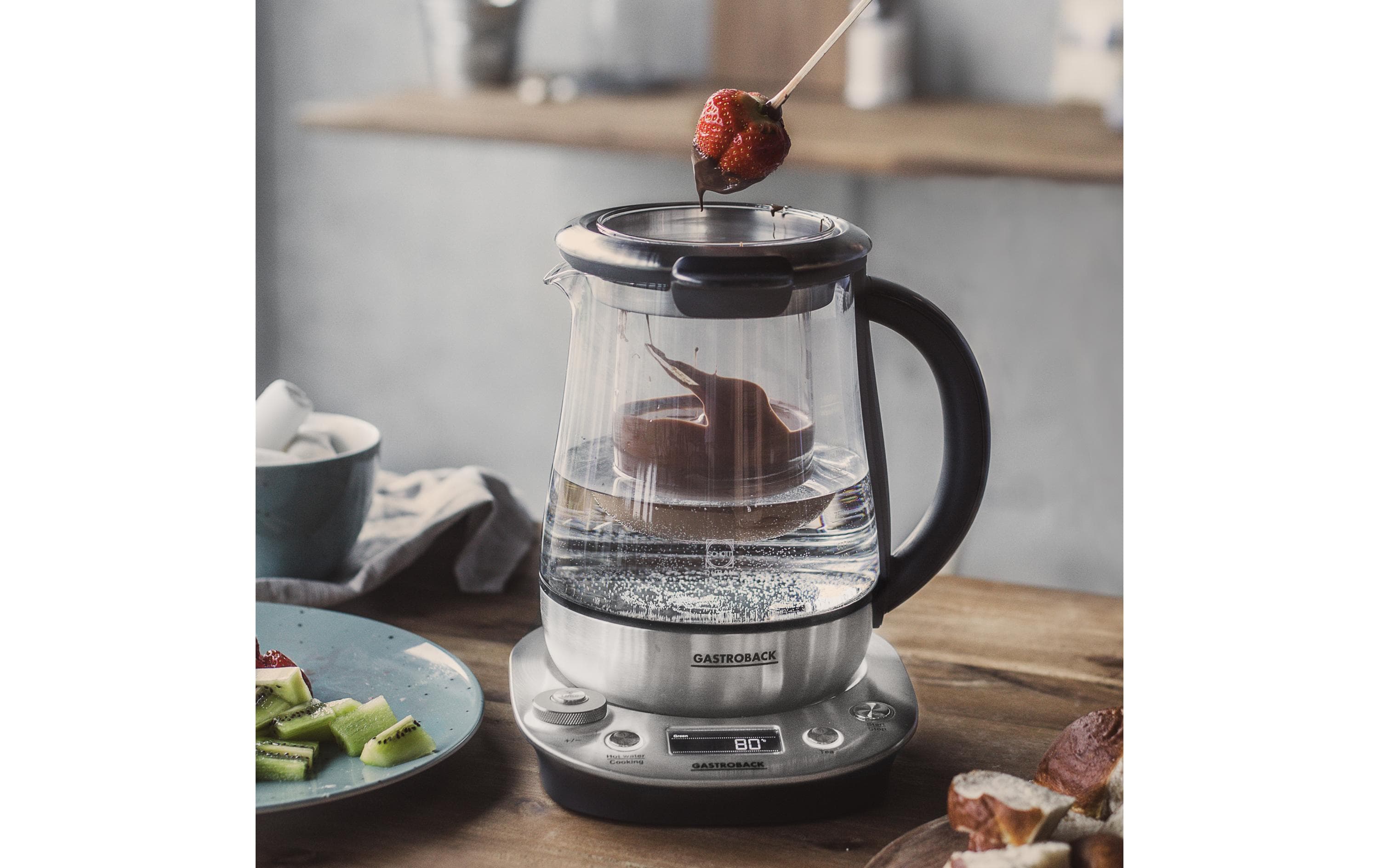 Gastroback Tee- und Wasserkocher Design Tea & More Advanced Silber