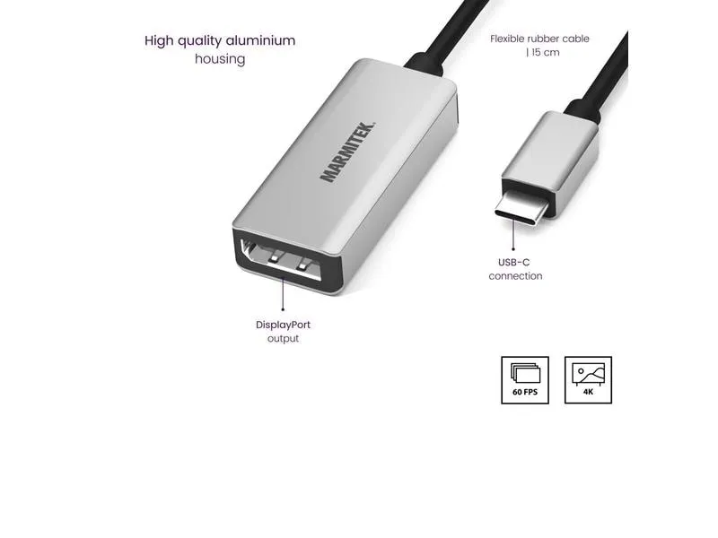 Marmitek Adapter Connect USB-C > DisplayPort Marmitek Adapter Connect USB-C > DisplayPort
