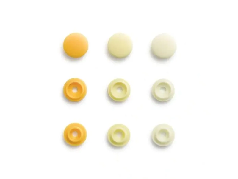 Prym Druckknöpfe Color Snaps Hellgelb, Ø 9 mm, 36 Stück Prym Druckknöpfe Color Snaps Hellgelb, Ø 9 mm, 36 Stück