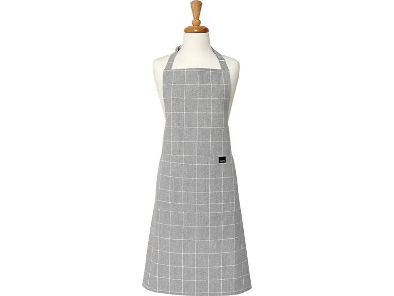 Ladelle Küchenschürze Eco Check 70 x 89 cm, Grau Ladelle Küchenschürze Eco Check 70 x 89 cm, Grau