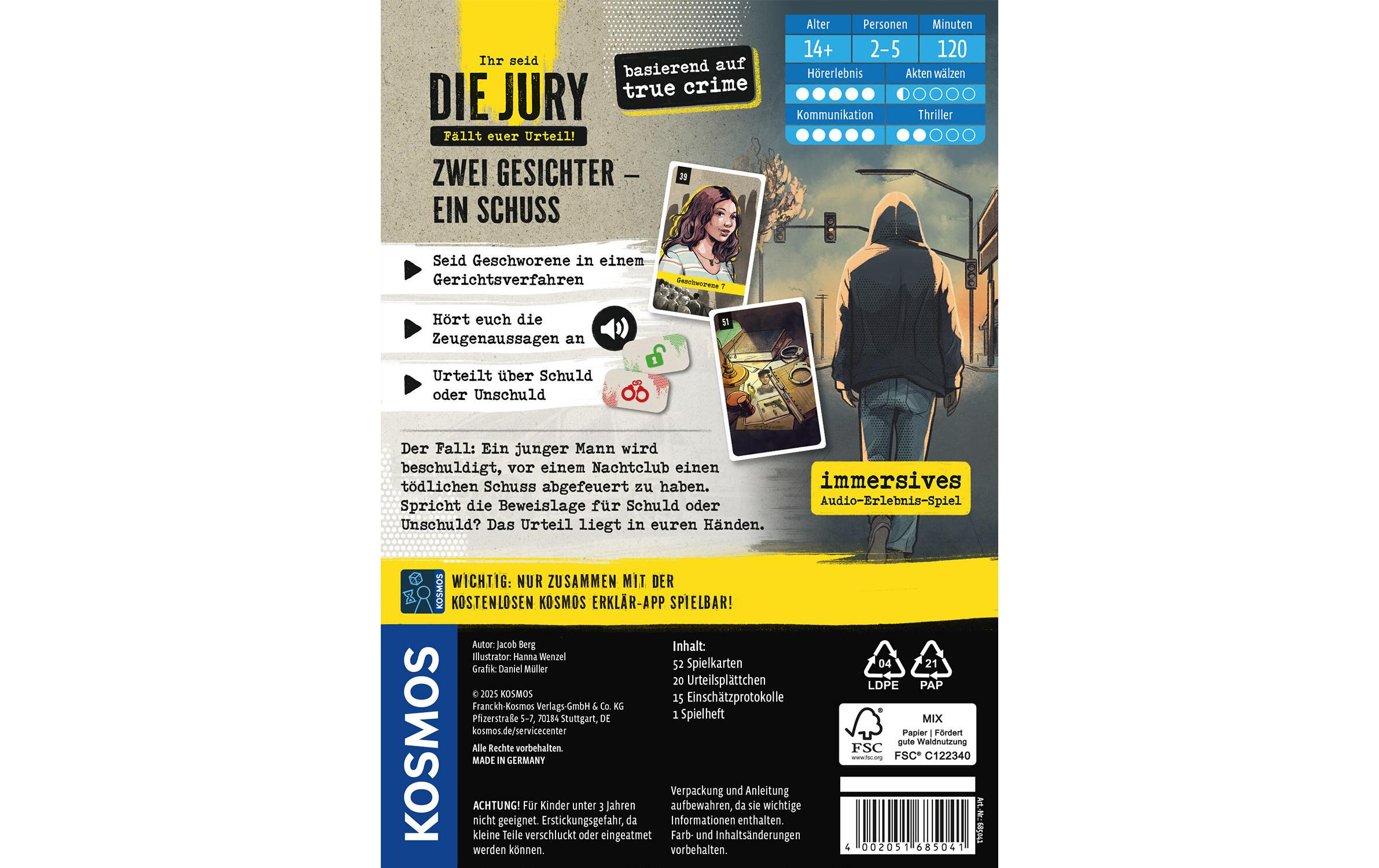 Kosmos Kennerspiel Zwei Gesichter – ein Schuss