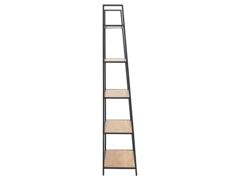 AC Design Regal Seaford 77 x 36 x 174.5 cm, Eiche/Schwarz matt