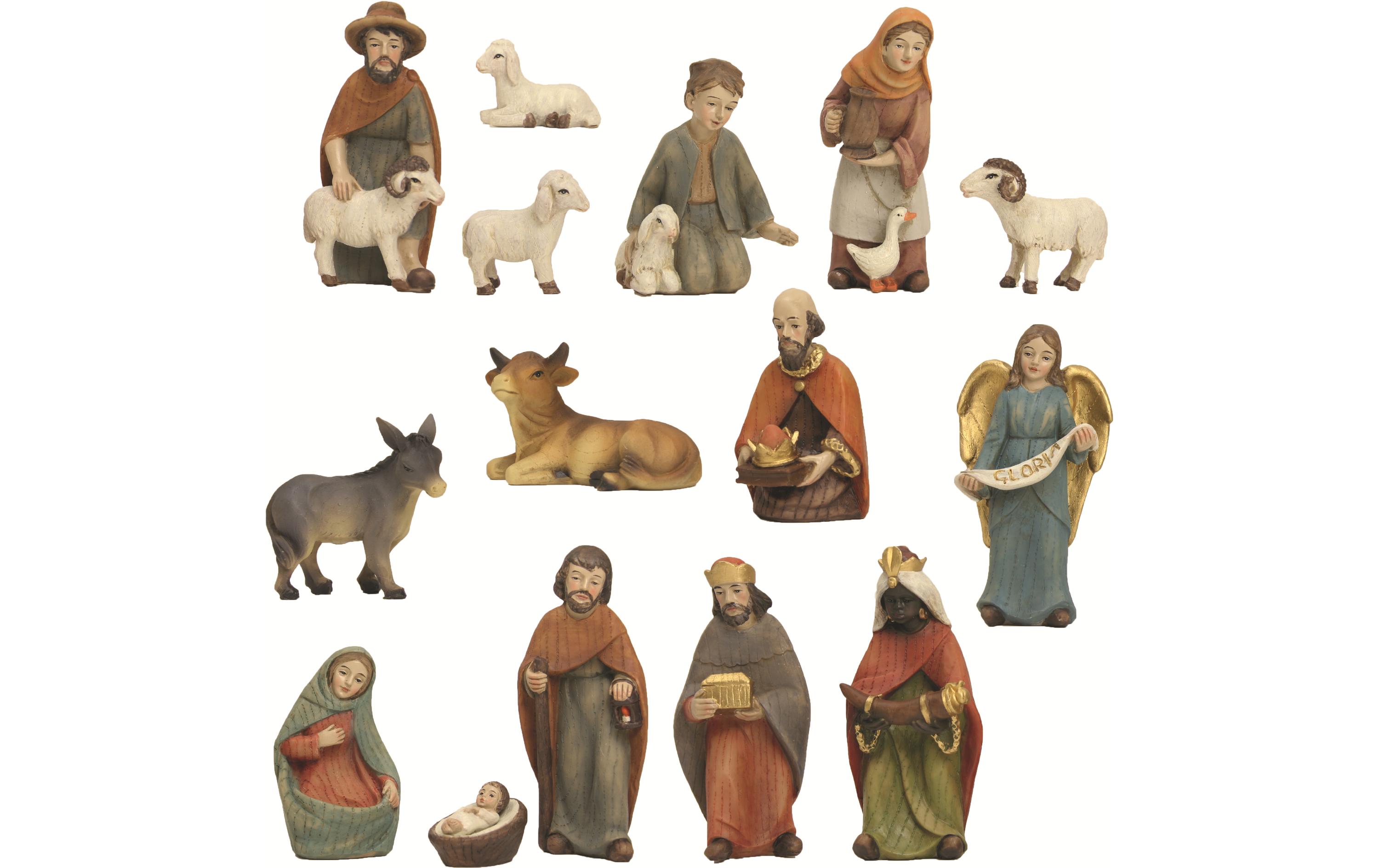 Botanic-Haus Krippenfiguren Modern gestaltet, 15-teilig