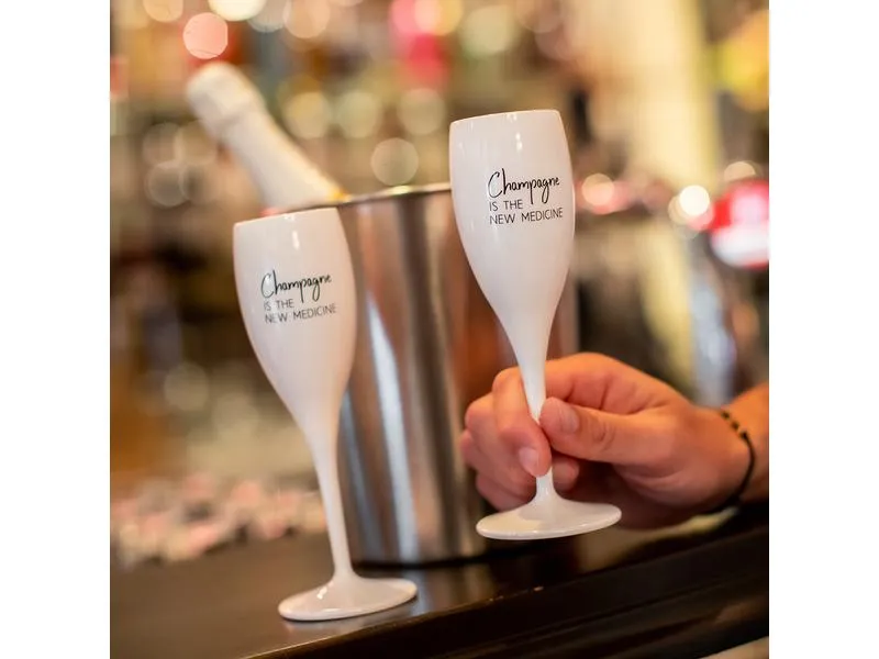 Koziol Sektglas Superglas Champagne is 100 ml, 1 Stück, Weiss