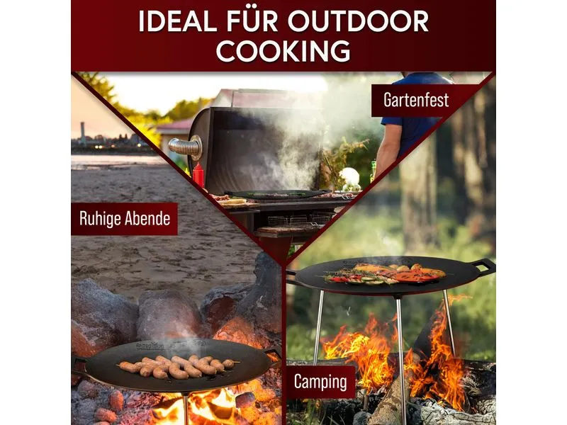 Gusskoenig Runde eingebrannte Grillplatte 42 cm Gusskoenig Runde eingebrannte Grillplatte 42 cm