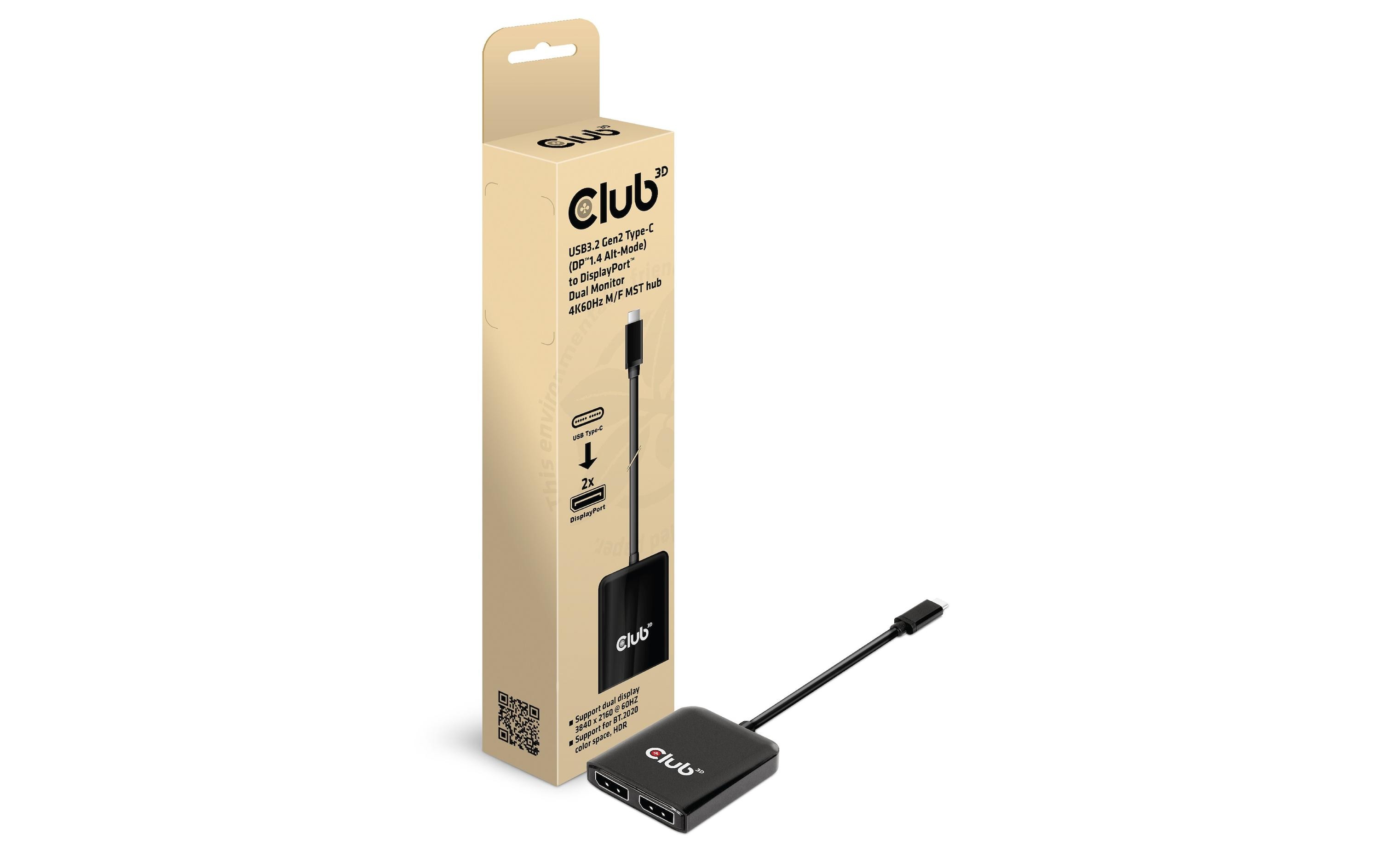 Club 3D Adapterkabel CSV-1555 MST Hub USB Type-C - DisplayPort