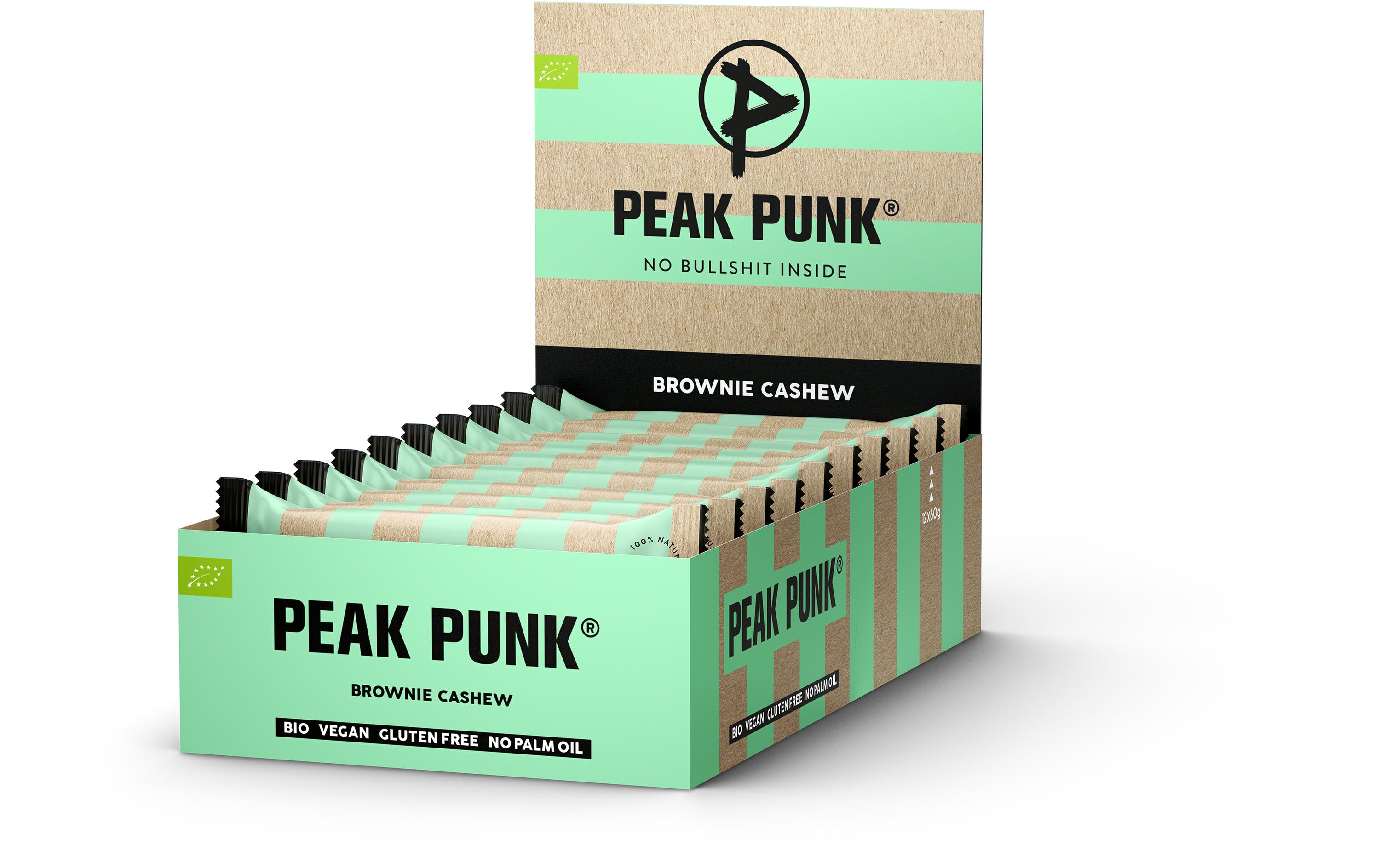 PEAK PUNK Bio Oat Flapjack – Brownie Cashew 12 x 60 g