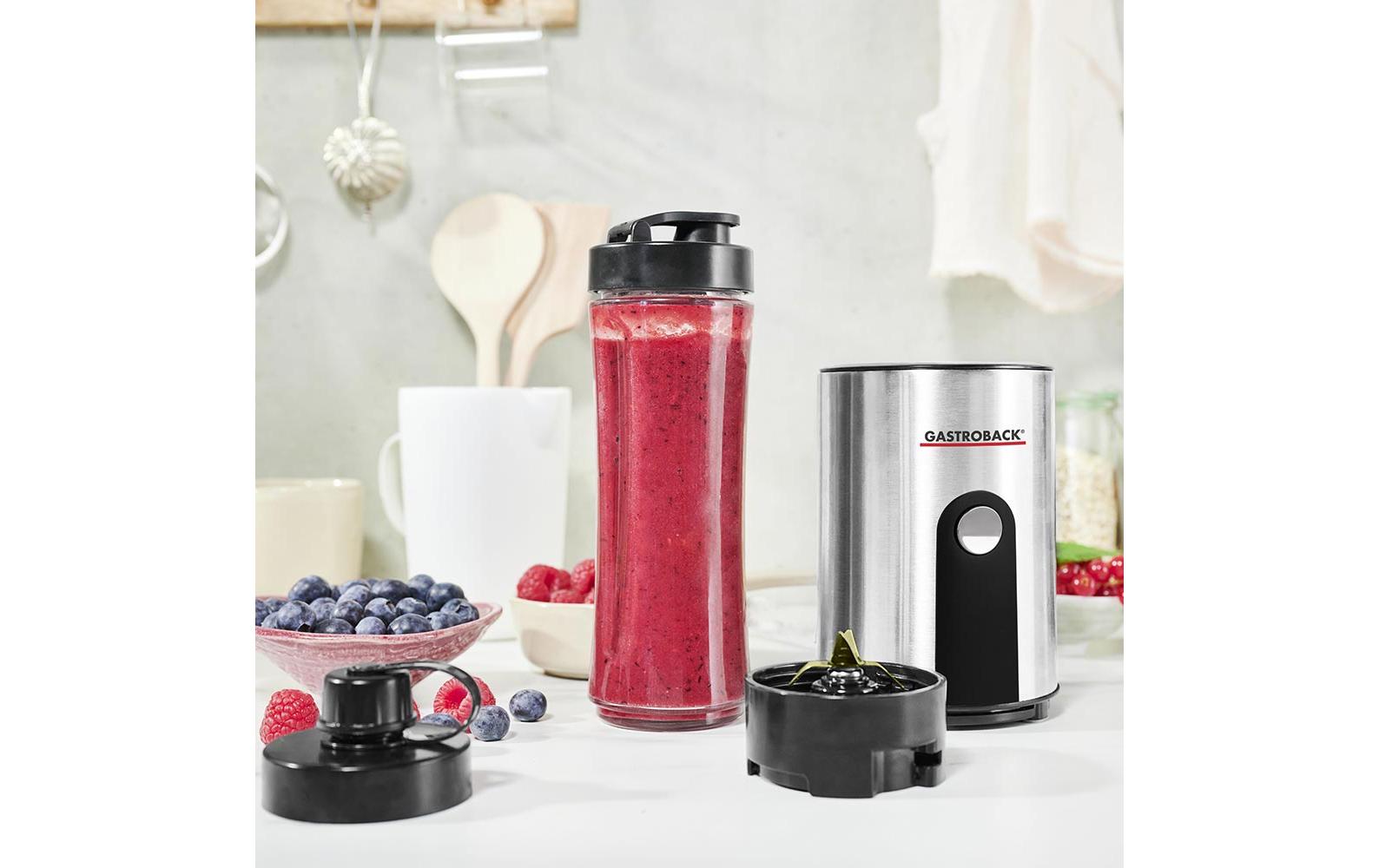 Gastroback Smoothie Maker Mix & Go Schwarz/Silber