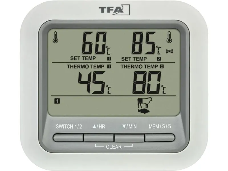 TFA Dostmann Grill- Bratenthermometer 14.1516.02 Weiss