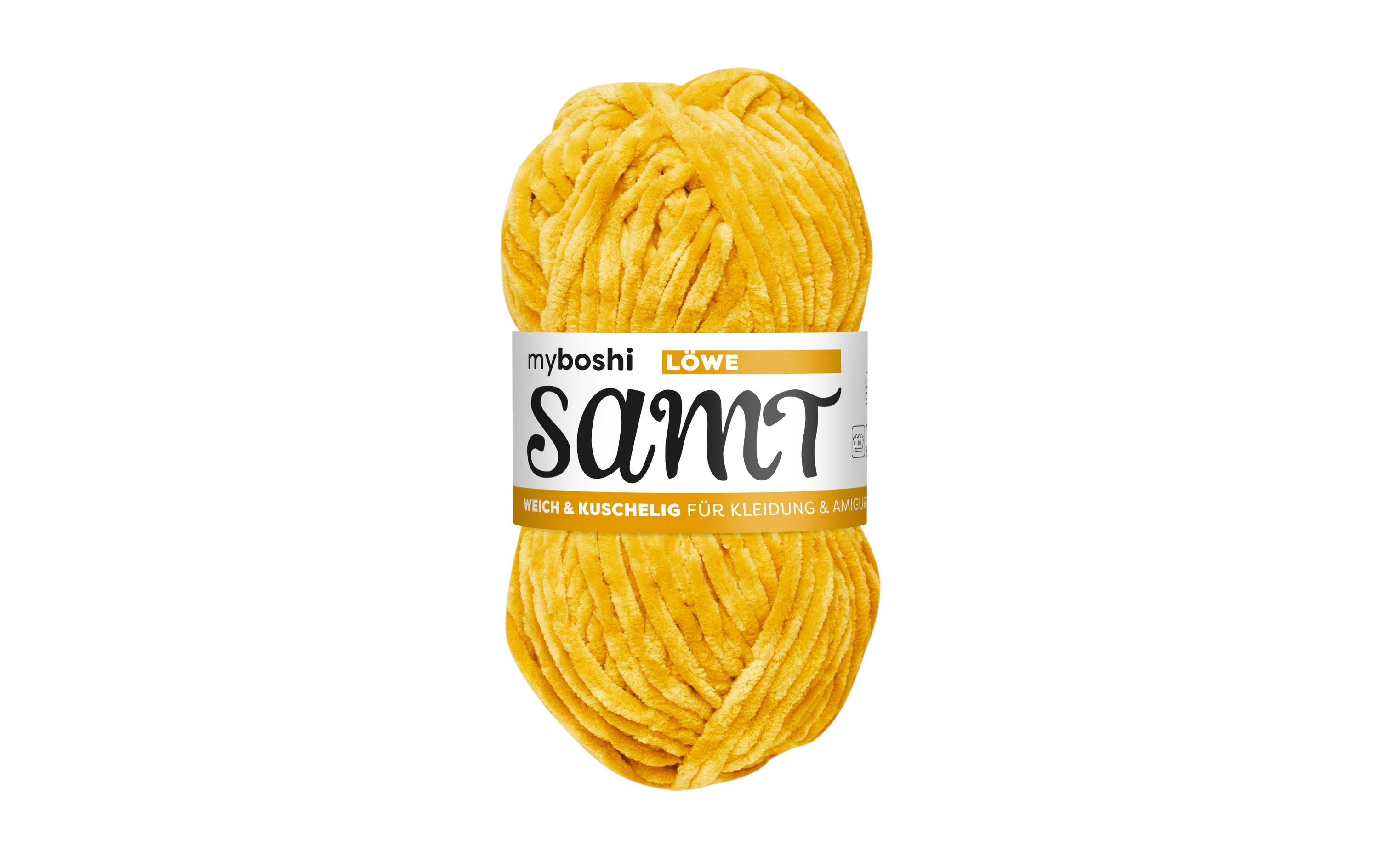 myBoshi Wolle Chenille Samt Löwe 100 g, 100 m