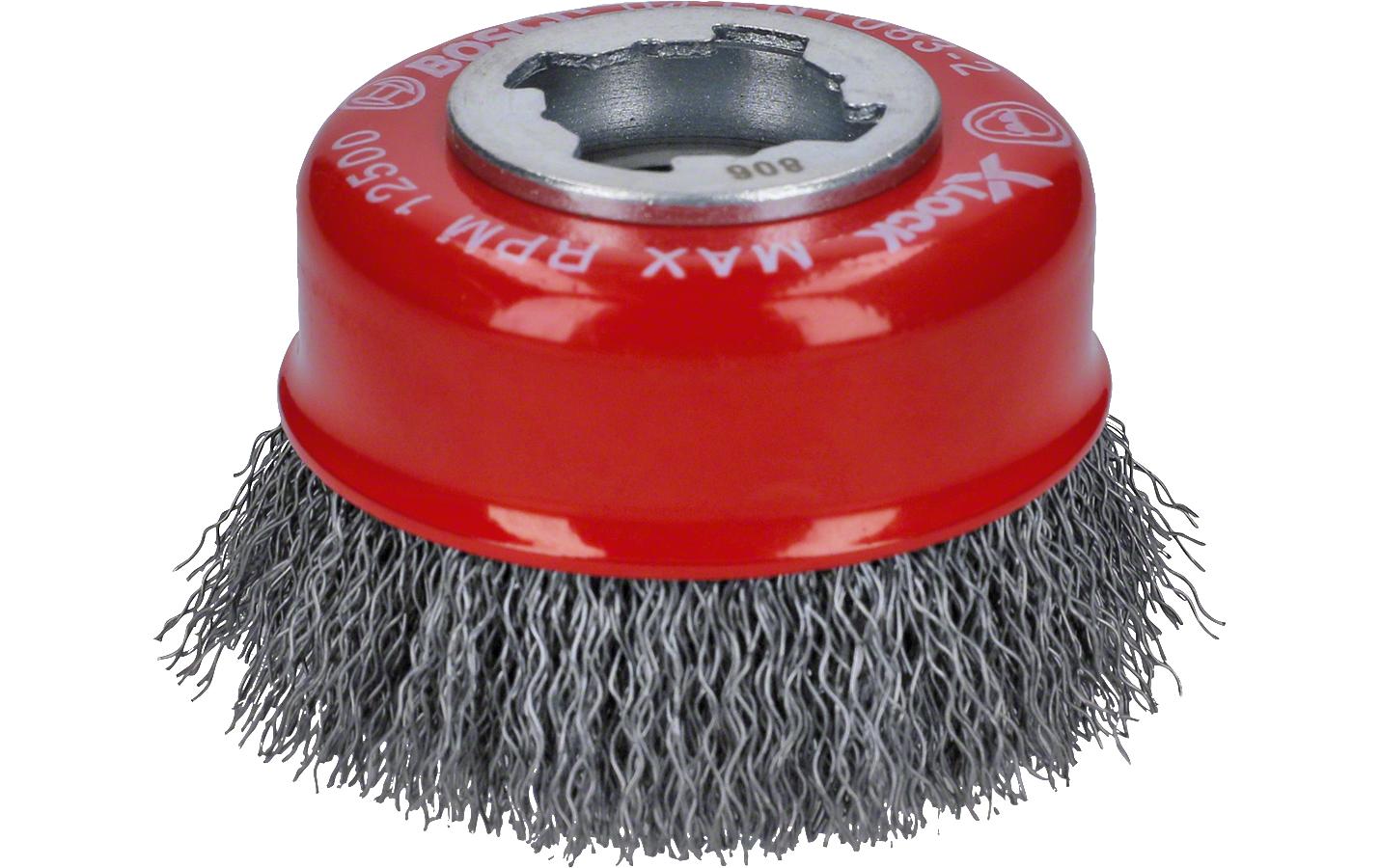 Bosch Professional Topfbürste X-Lock 75 mm, gewellter Stahldraht