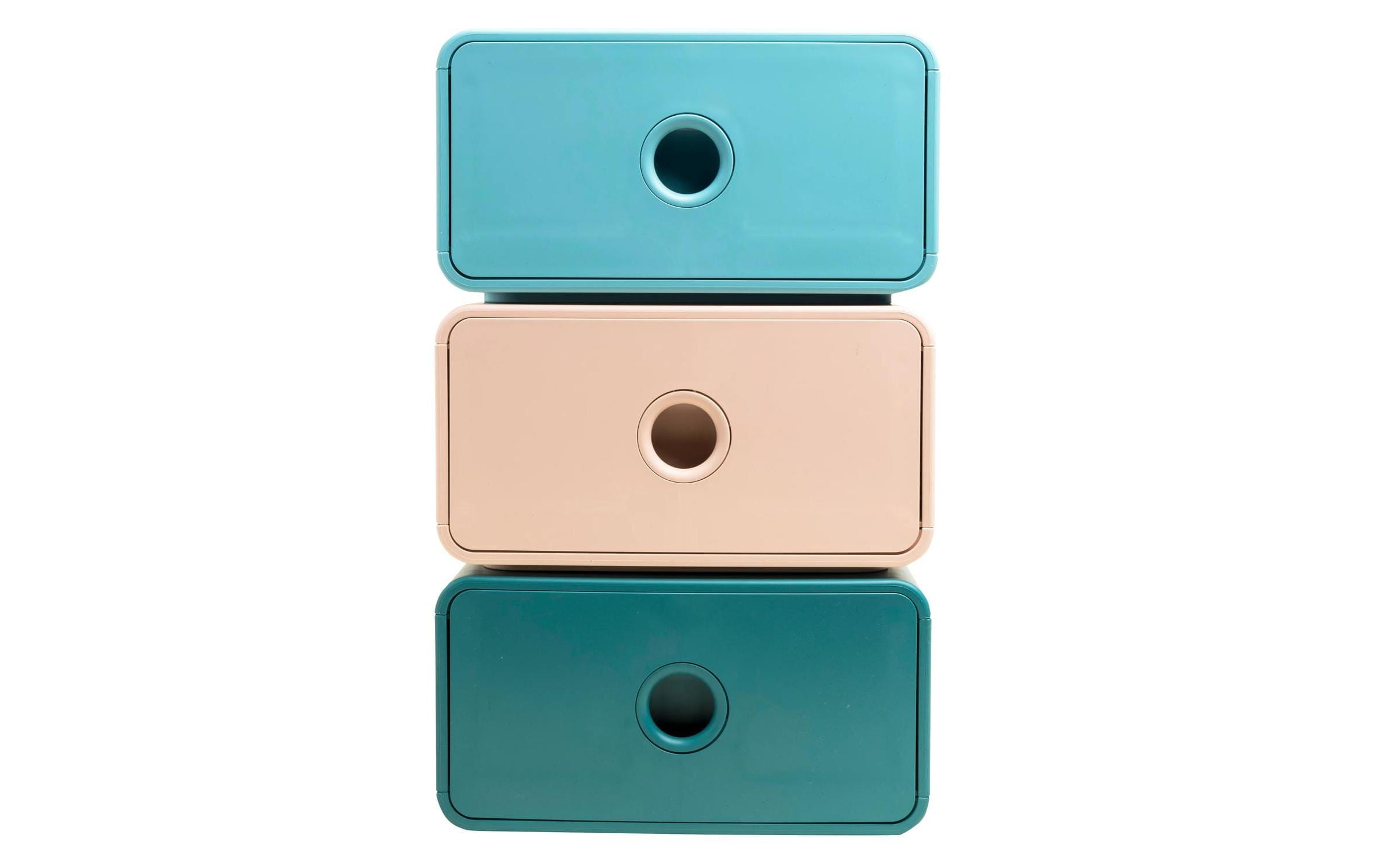 Exacompta Schubladenbox Tiny Box Skandi, 1 Schublade, A5+, Pazifikblau