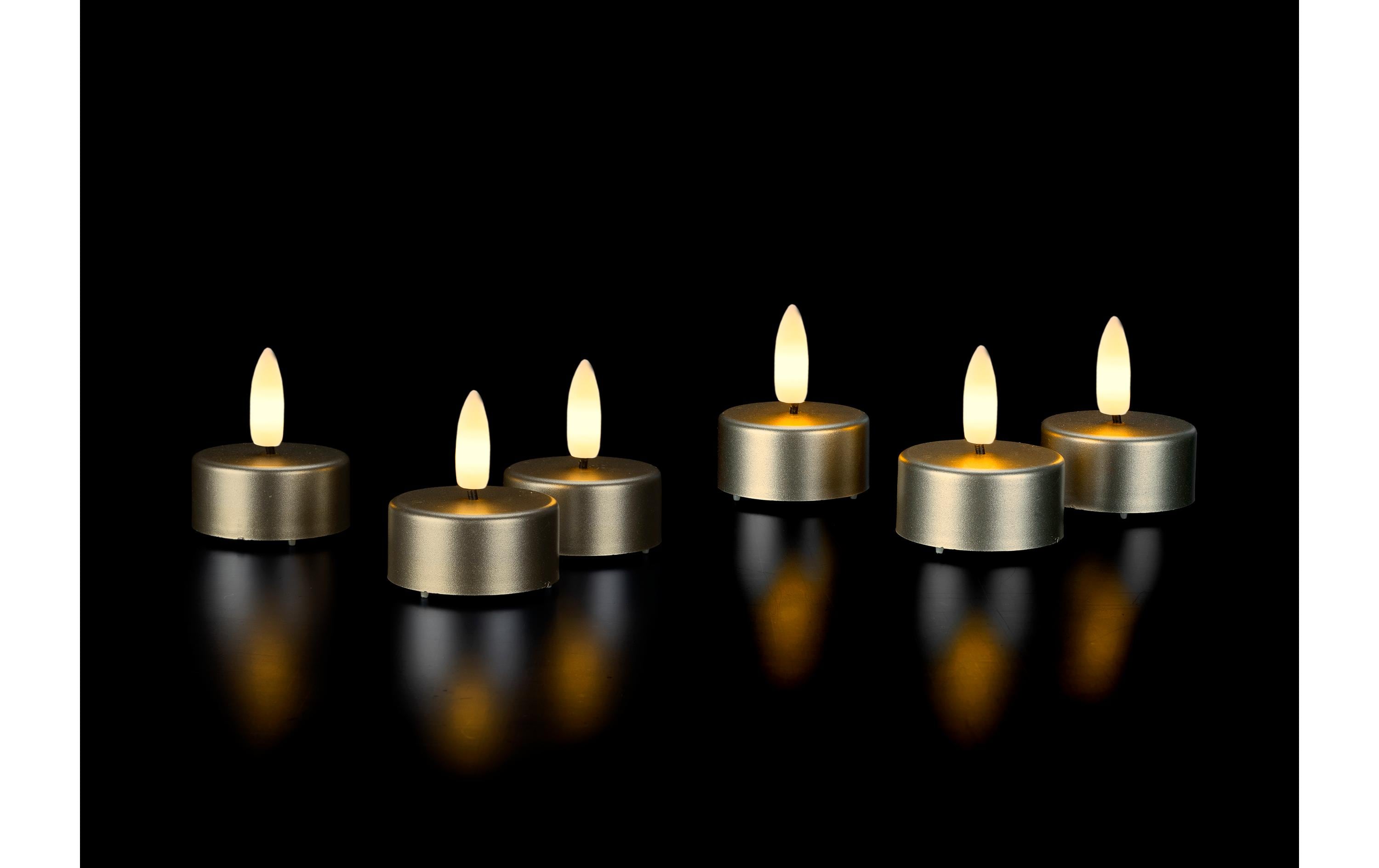 STT LED Teelichter Set 6er Set 3.7 cm, Taupe STT LED Teelichter Set 6er Set 3.7 cm, Taupe
