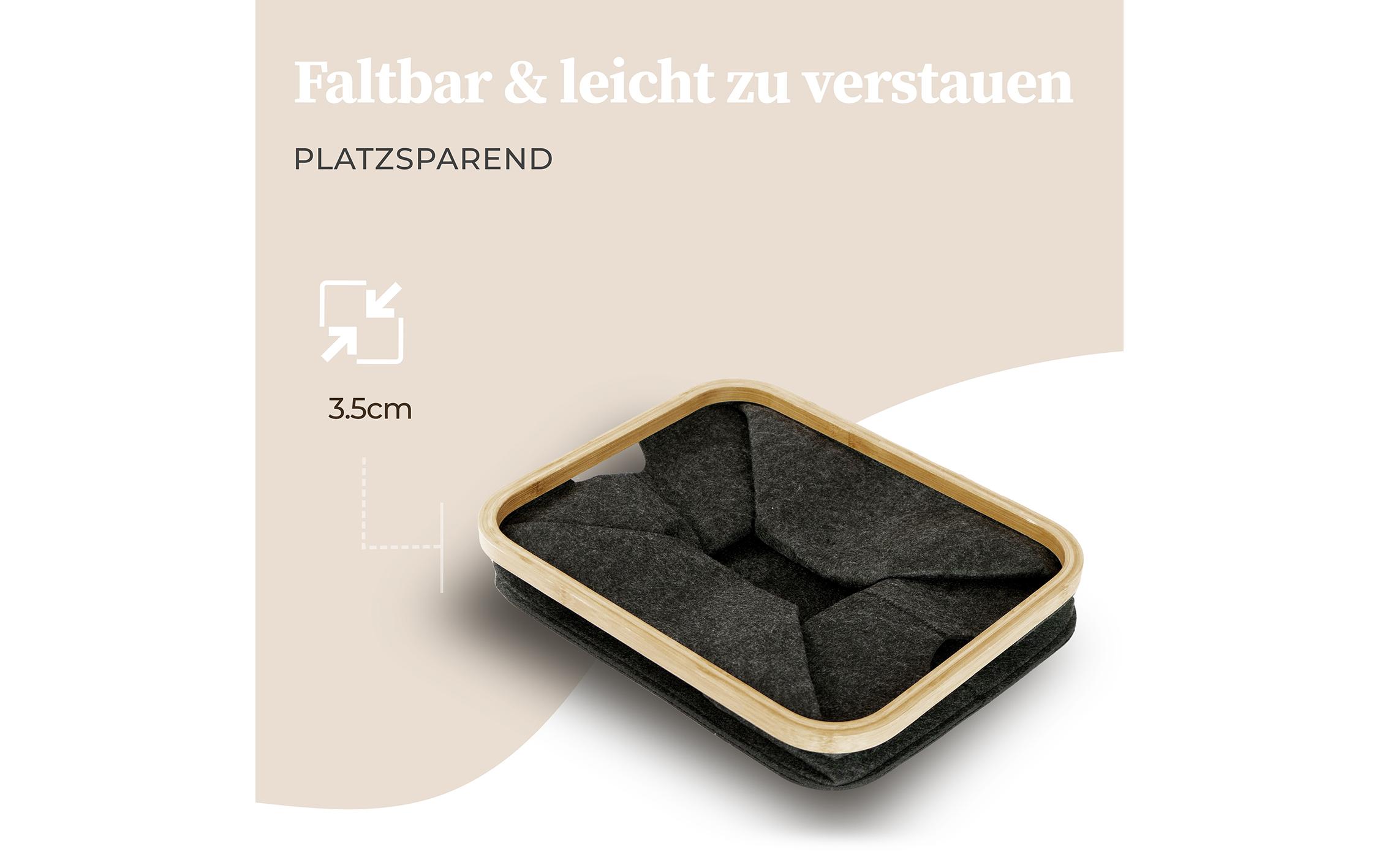 Hennez Wäschekorb Adrian 60 l, Nature/Schwarz