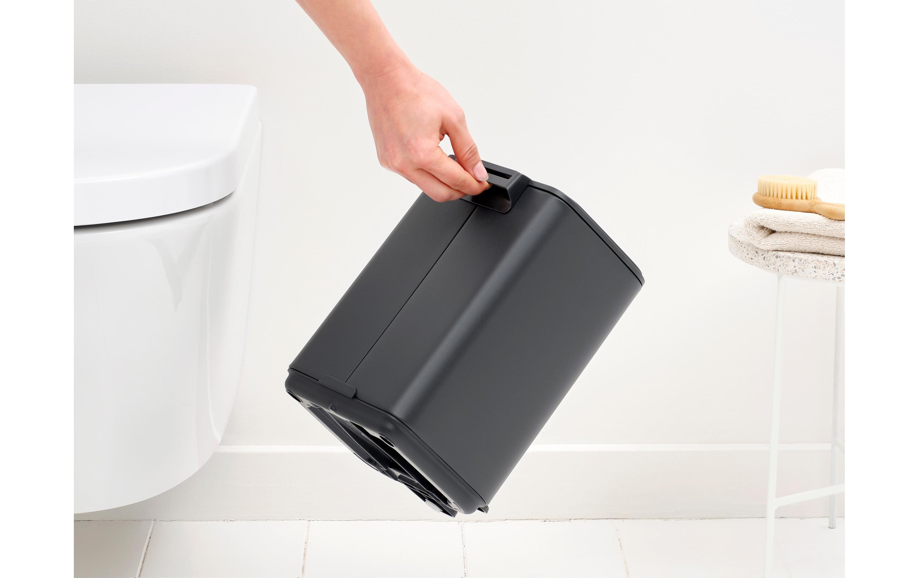 Brabantia Kosmetikeimer Bo 4 l, Dunkelgrau