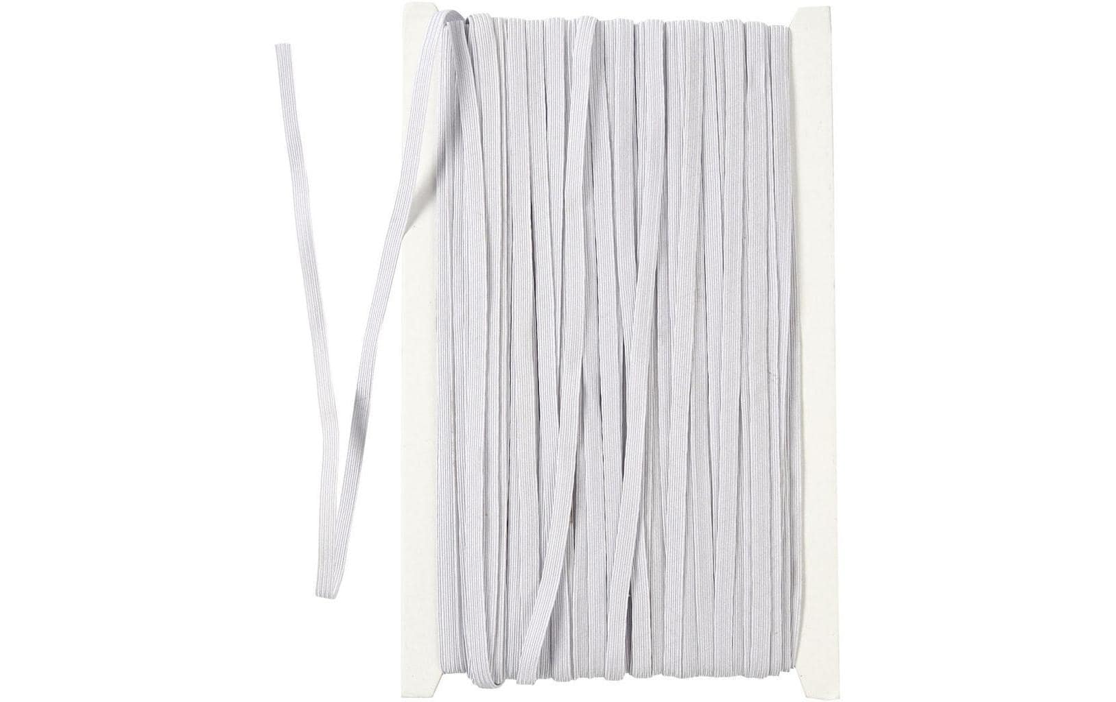 Creativ Company Elastikband 6 mm x 5.0 m, Weiss Creativ Company Elastikband 6 mm x 5.0 m, Weiss