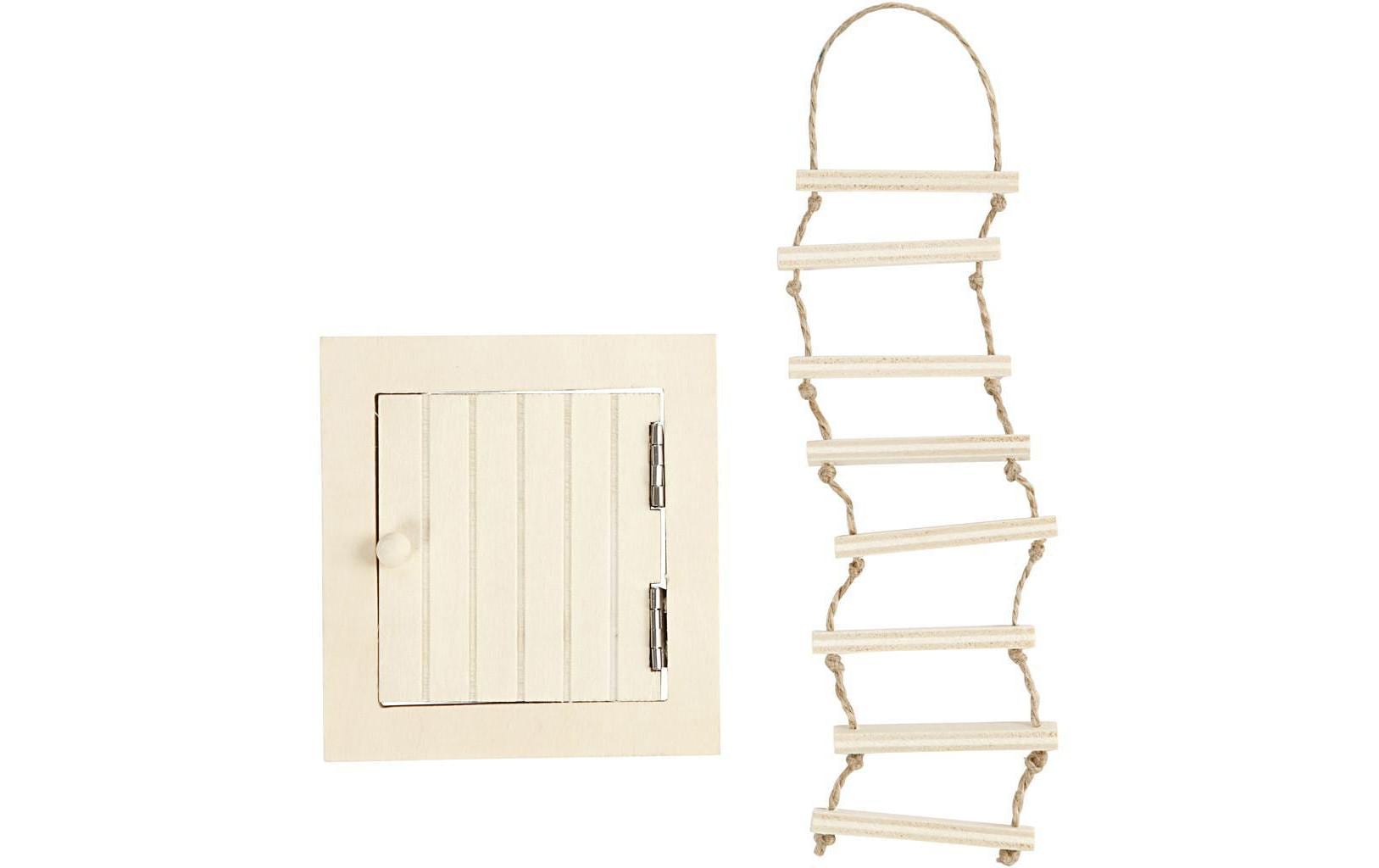 Creativ Company Mini-Möbel Dachluke und Strickleiter