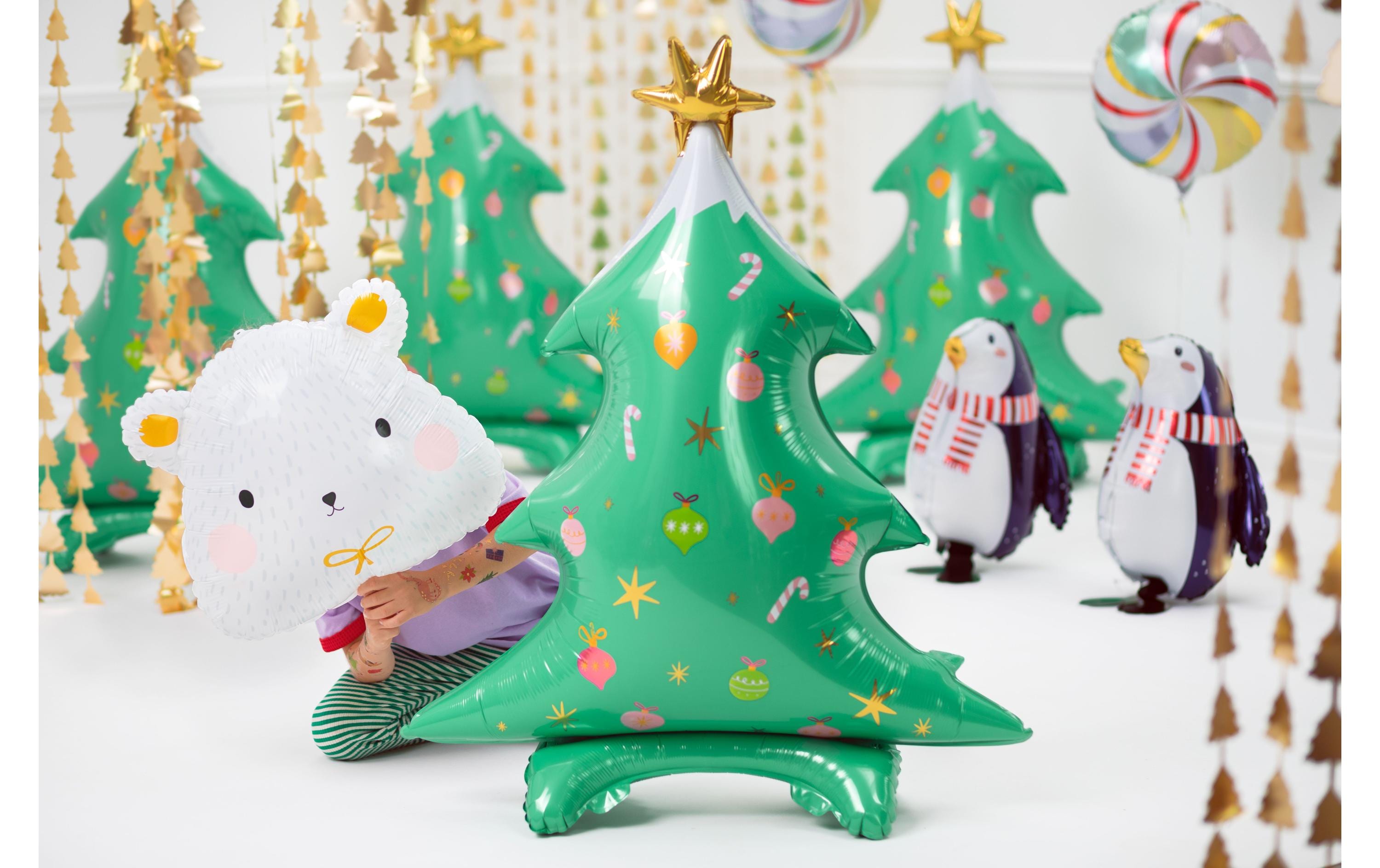 Partydeco Folienballon Eisbär Weiss