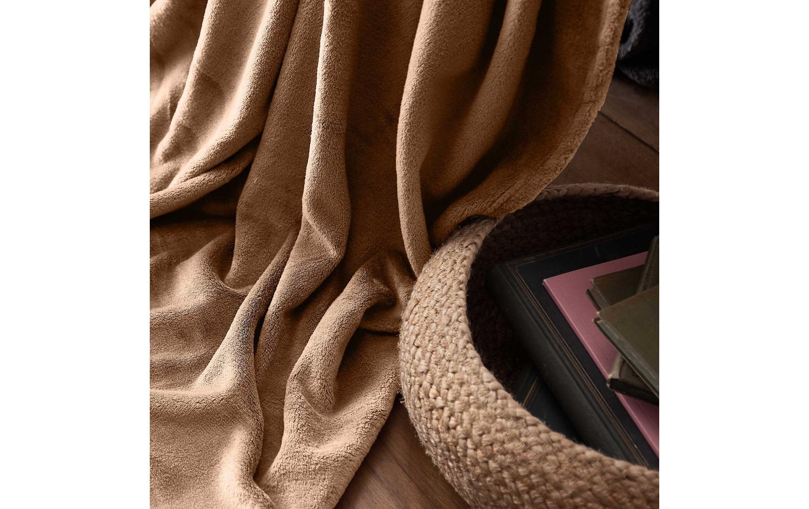 Lumaland Kuscheldecke Hellbraun 240 x 220 cm