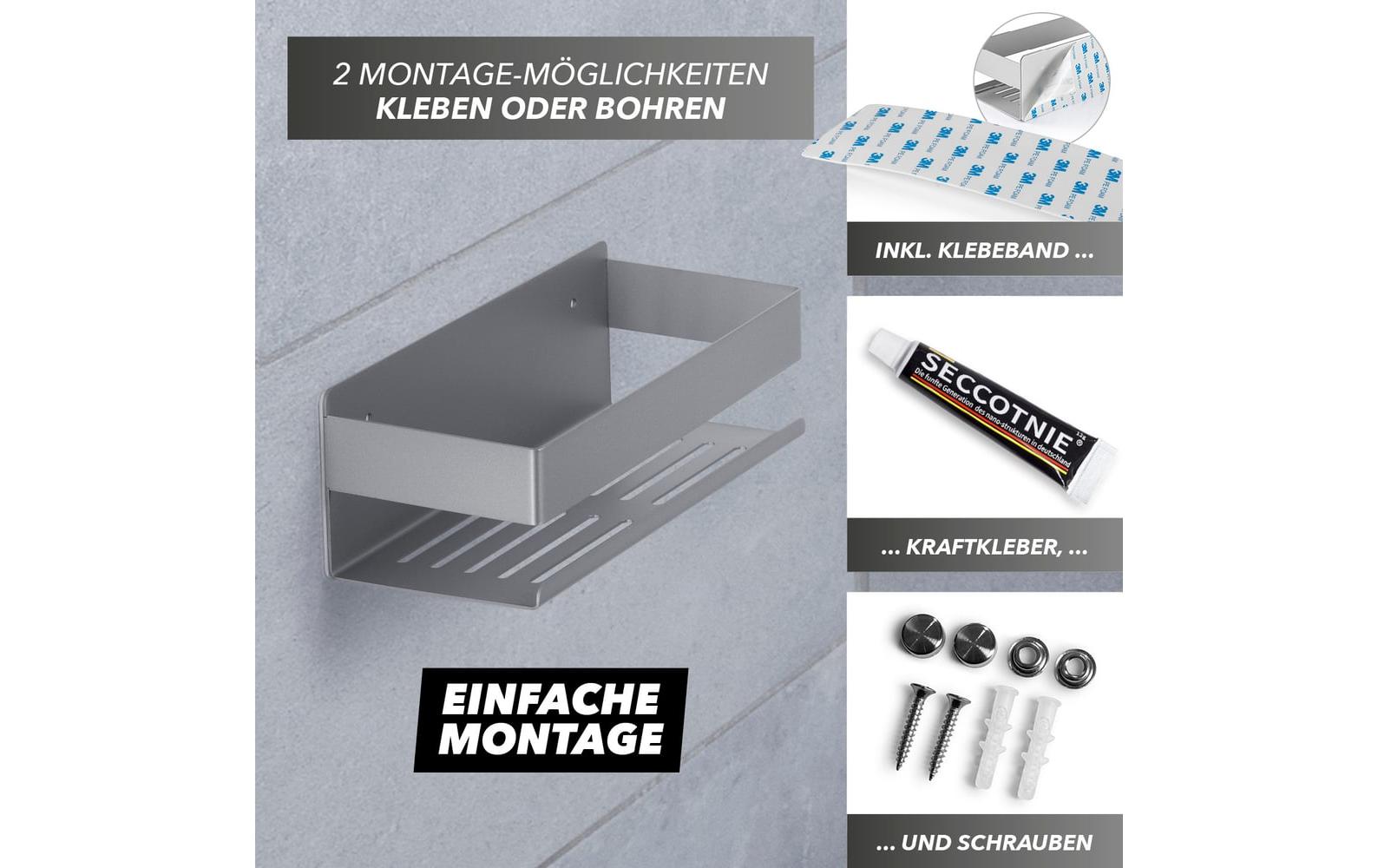 Benkstein Einzel-Duschorganizer Silber