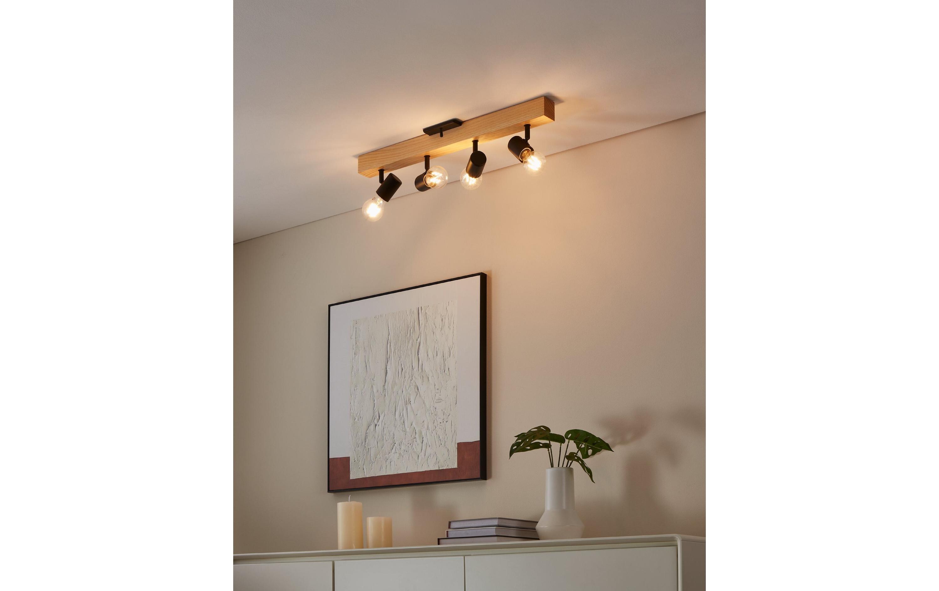 EGLO Leuchten Aufbauspot TOWNSHEND 3 braun, schwarz E27