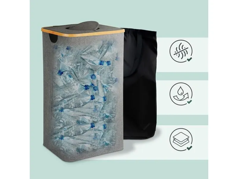 relaxdays Recyclingbehälter 100 L Grau relaxdays Recyclingbehälter 100 L Grau