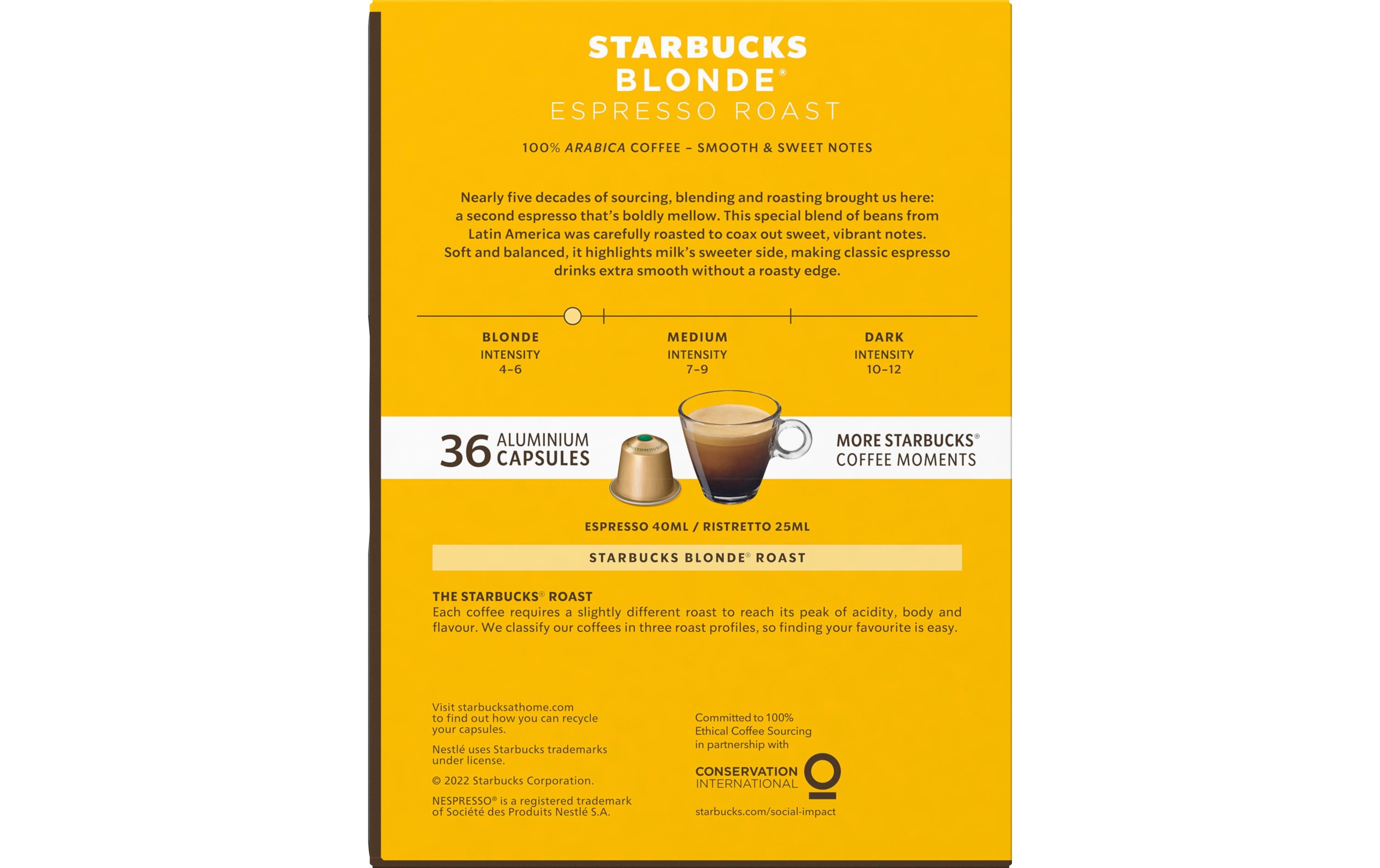 Starbucks Kaffeekapseln Blonde Espresso Roast 36 Stück