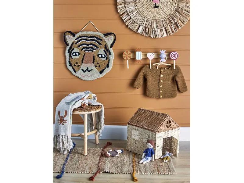 Bloomingville Garderobe Rudy 42 x 14 x7 cm Braun, MDF Bloomingville Garderobe Rudy 42 x 14 x7 cm Braun, MDF