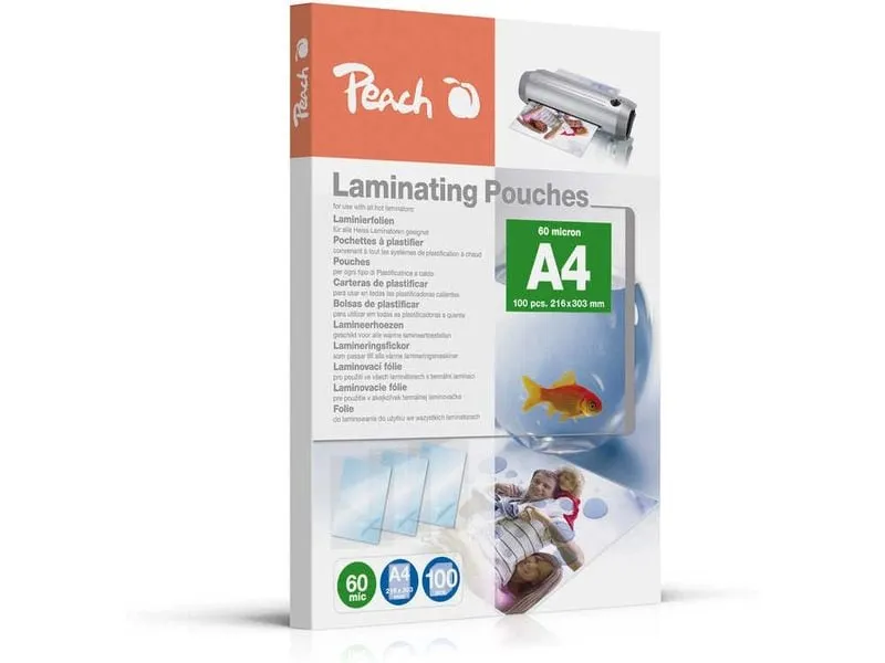 Peach PP560-02 A4, 60 µm, 1 Stück, Glänzend Peach PP560-02 A4, 60 µm, 1 Stück, Glänzend
