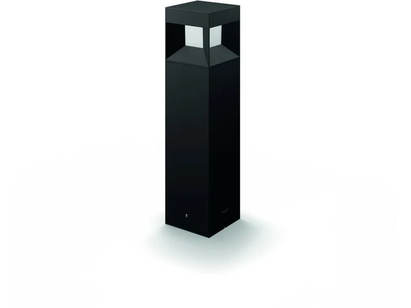 Philips Sockelleuchte Parterre 8 W, 800 lm, 2700 K, 40 cm, Schwarz