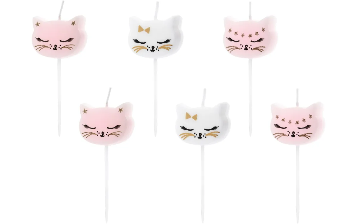 Partydeco Kerze Cat 6 Stück Partydeco Kerze Cat 6 Stück