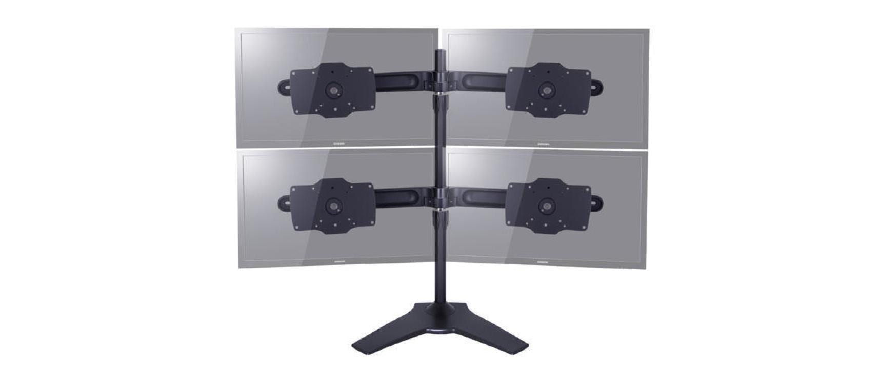 Multibrackets Monitor-Standfuss Dual bis 30 kg – Schwarz