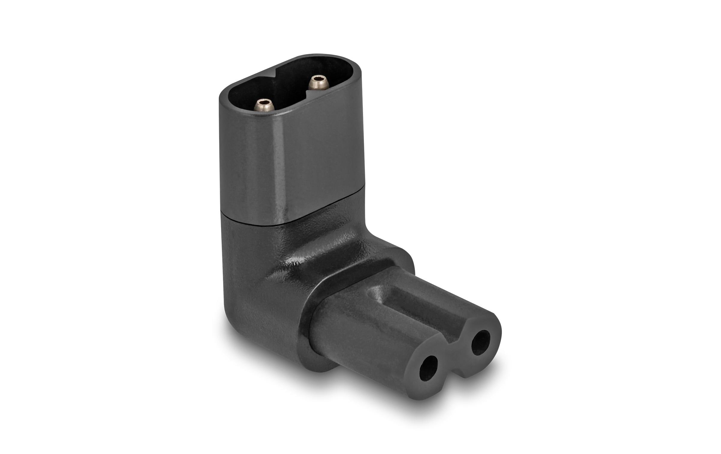 Delock Adapterstecker IEC60320 C8 - C7, gewinkelt Delock Adapterstecker IEC60320 C8 - C7, gewinkelt