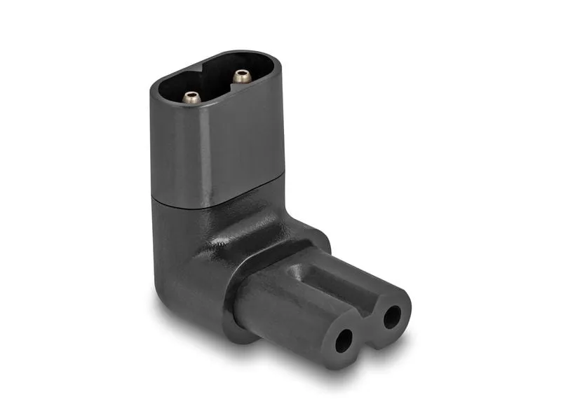 Delock Adapterstecker IEC60320 C8 - C7, gewinkelt Delock Adapterstecker IEC60320 C8 - C7, gewinkelt
