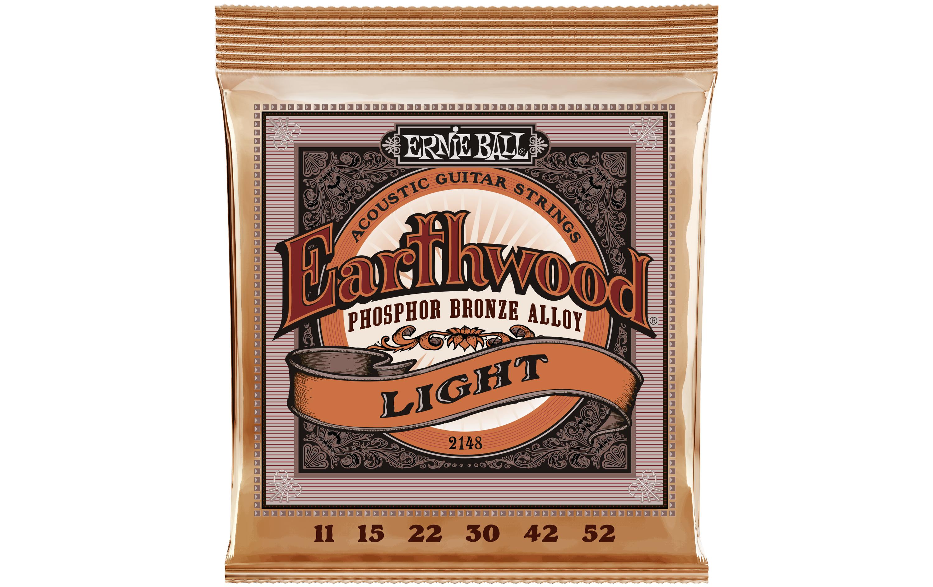 Ernie Ball Gitarrensaiten 2148 Earthwood PB – Light 11-52