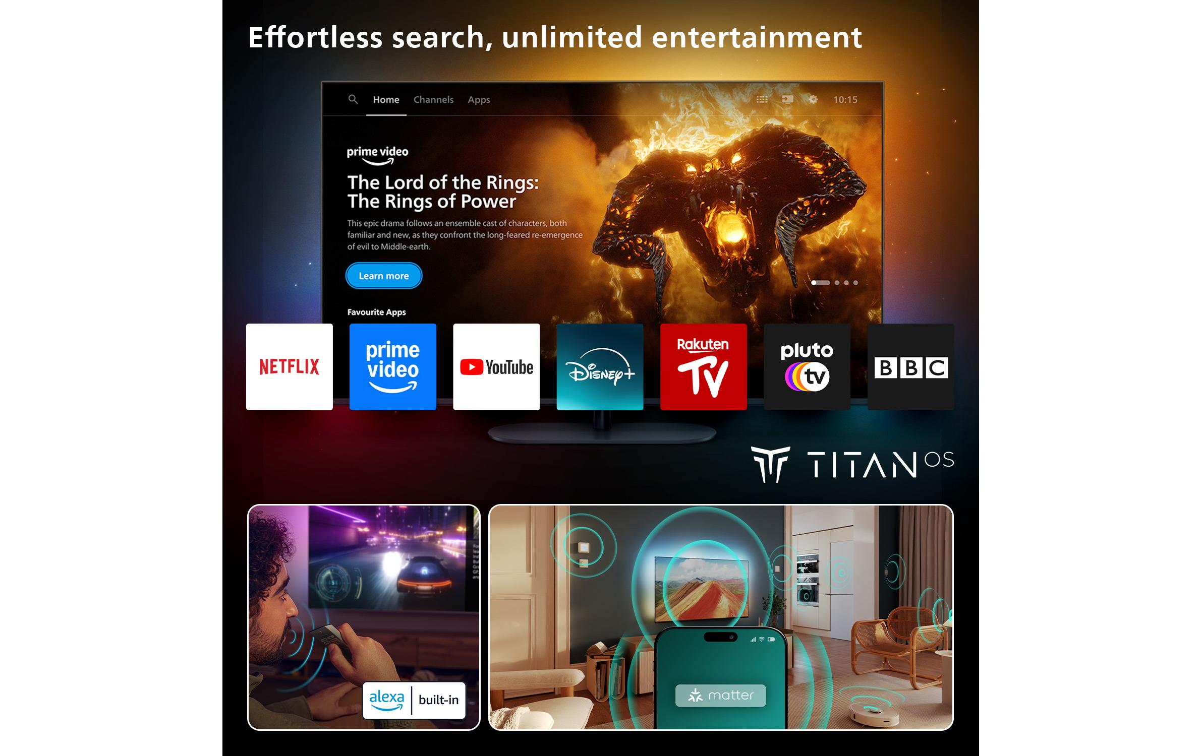 Philips TV 43PUS8500/12 43 4K Ambilight TV, 2025