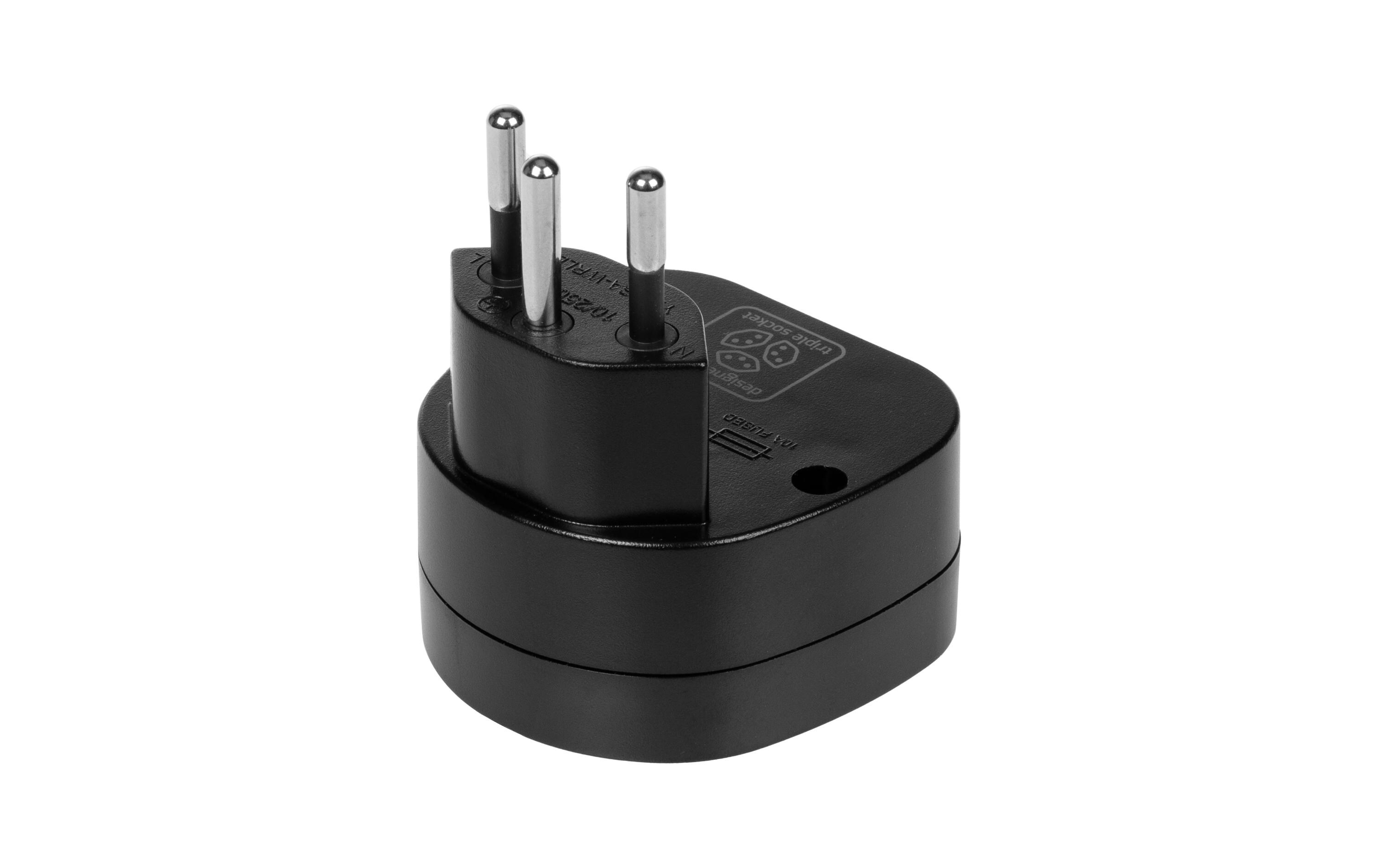 FURBER.power Reiseadapter Welt – CH, Schwarz